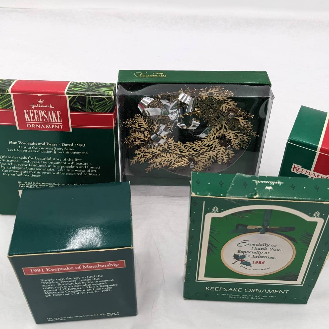 Hallmark Ornaments Vintage Christmas Greatest Story Gratitude Baby Partridge Box