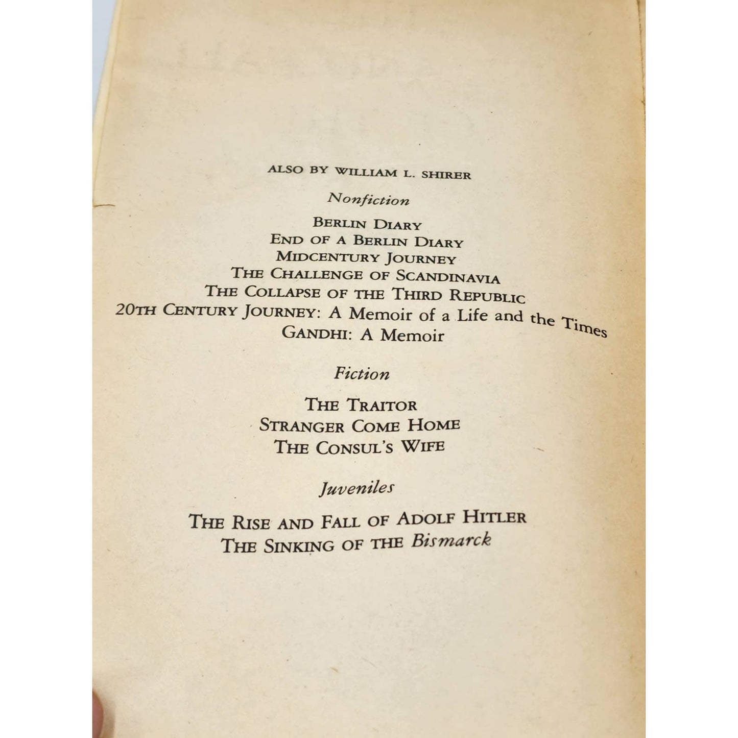 Rise And Fall Of Third Reich A History Of Nazi Germany By William L. Shirer 1960