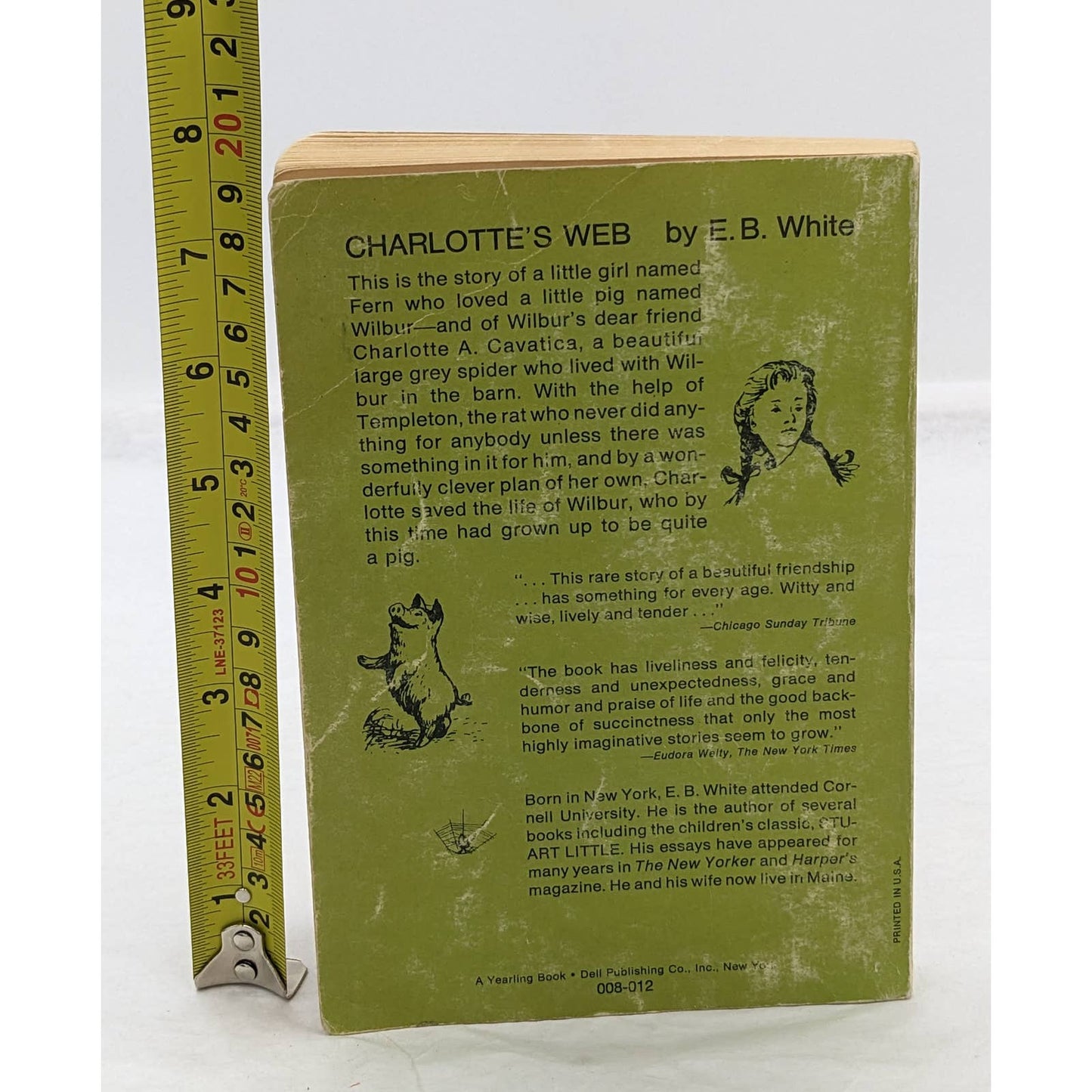 Charlotte's Web By E. B. White Vintage Childrens Novel Paperback 1972