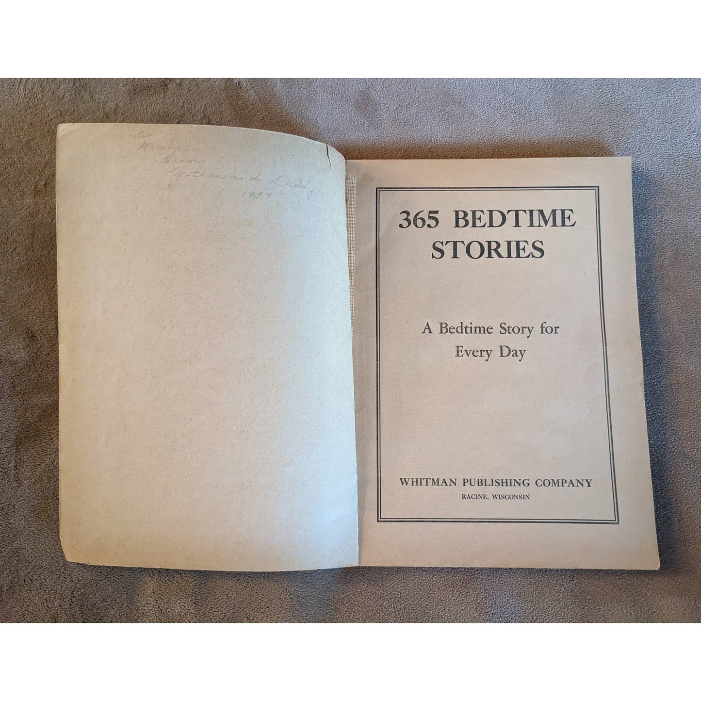 Vintage 1931 365 Bedtime Stories: A Bedtime Story For Every Day Childrens