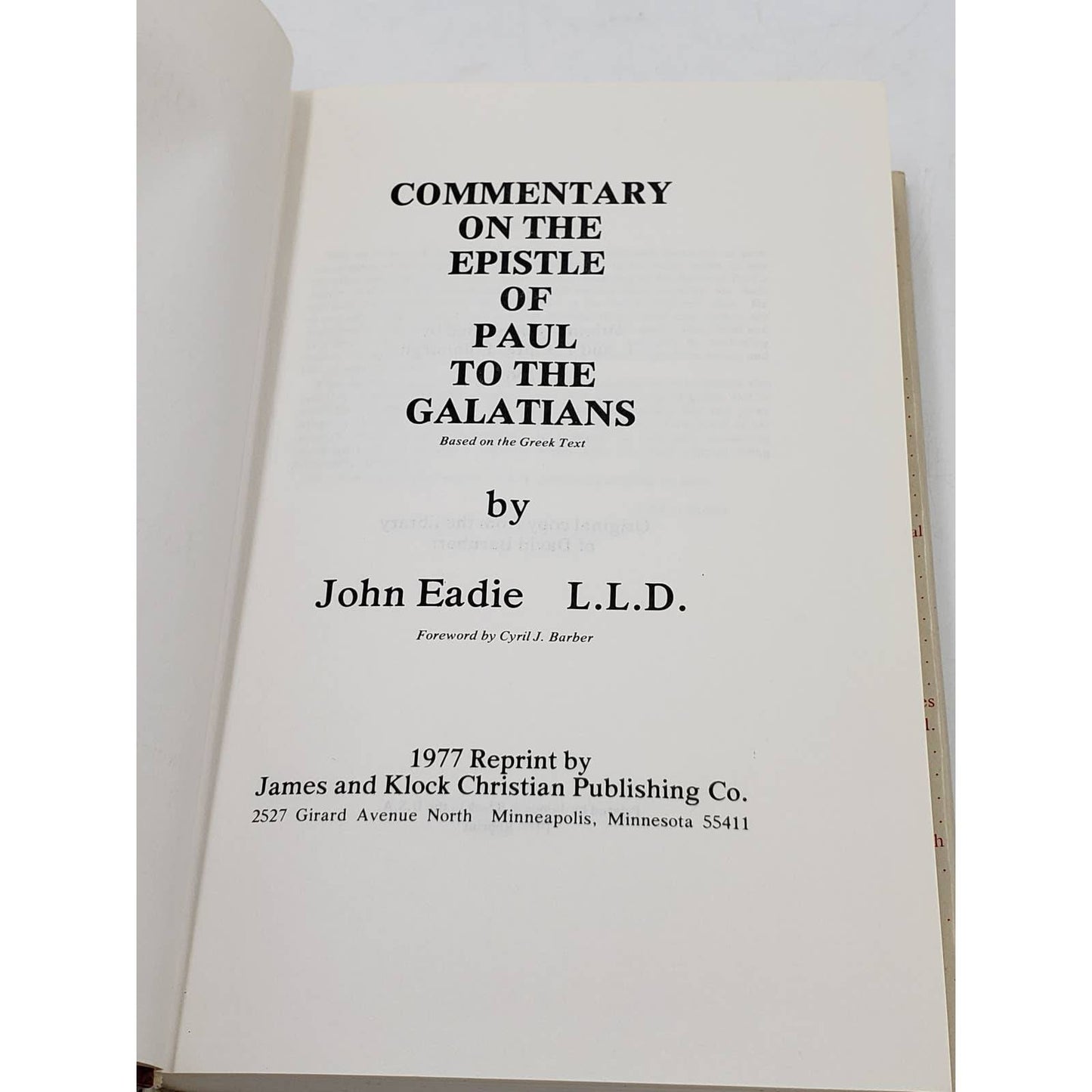 Galatians: Limited Classical Reprint Library Hardcover – 1977 by John Eadie