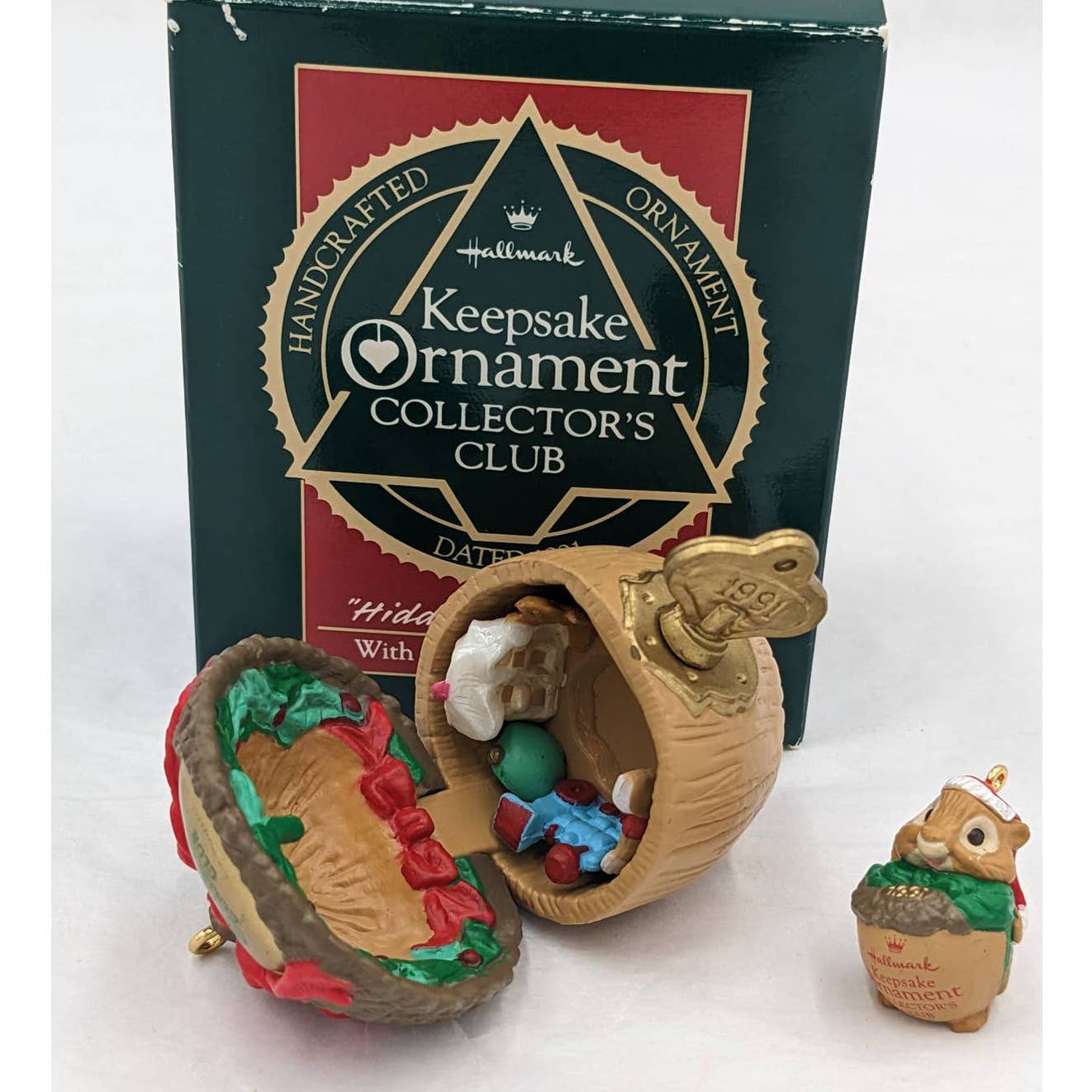 Hallmark Ornaments Vintage Christmas Greatest Story Gratitude Baby Partridge Box