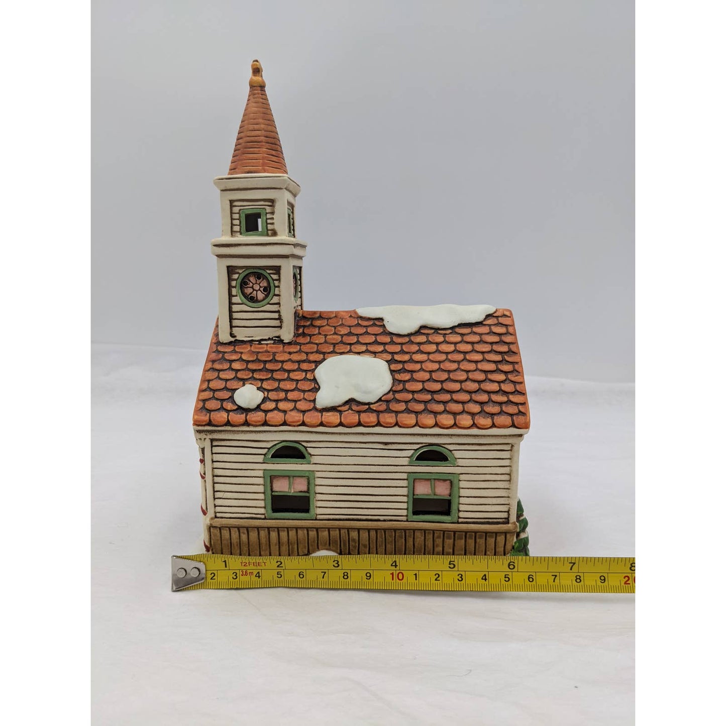 Lefton Vintage Fellowship Church 1989 07334 Christmas Village Colonial W/Box