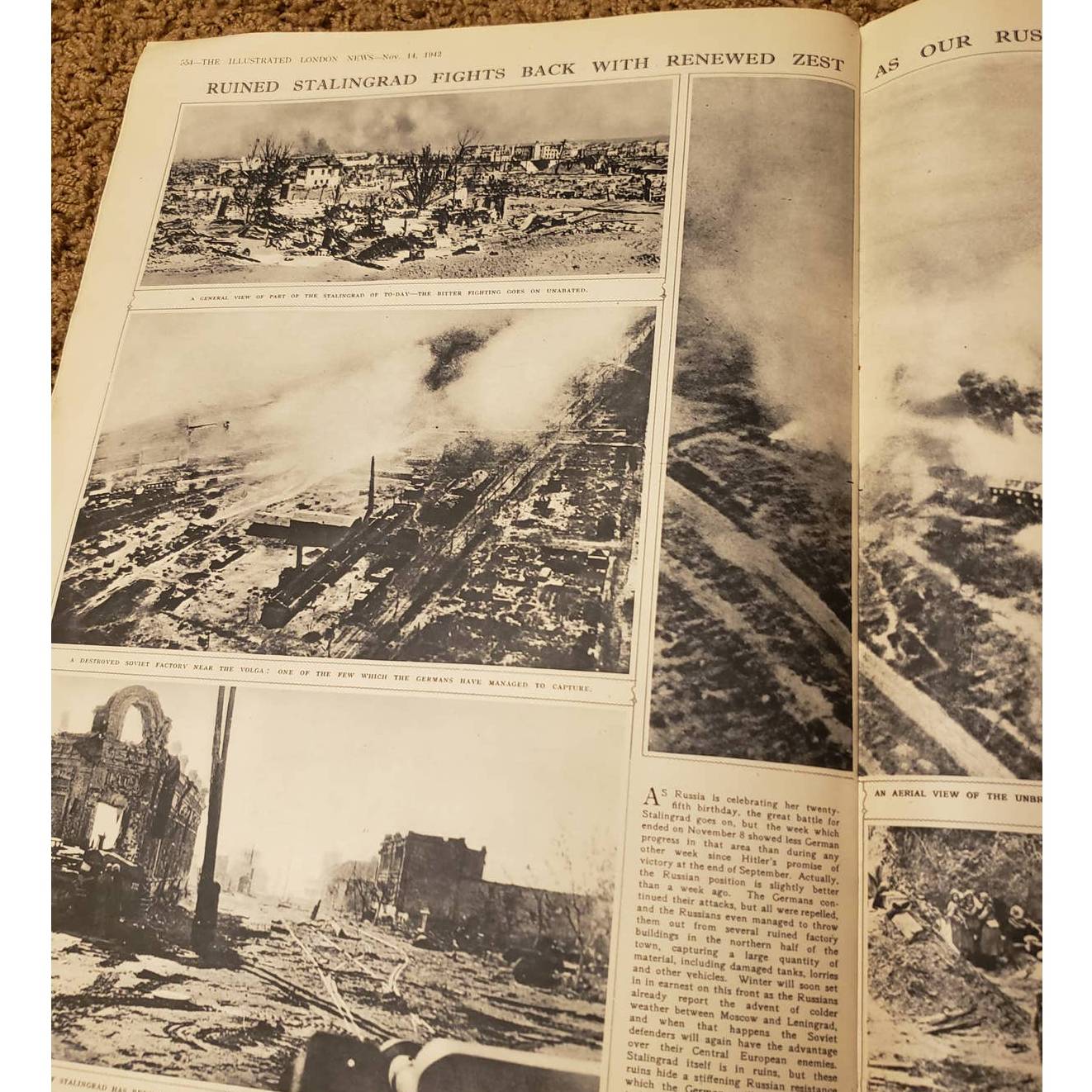 Vintage Illustrated London News Nov 14 1942 Magazine Issue History Collection