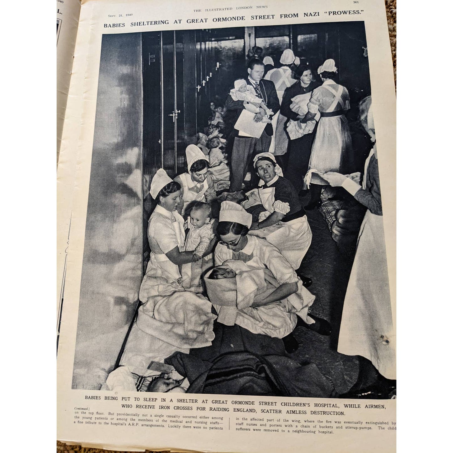 Vintage Illustrated London News Magazine Issue History September 21, 1940