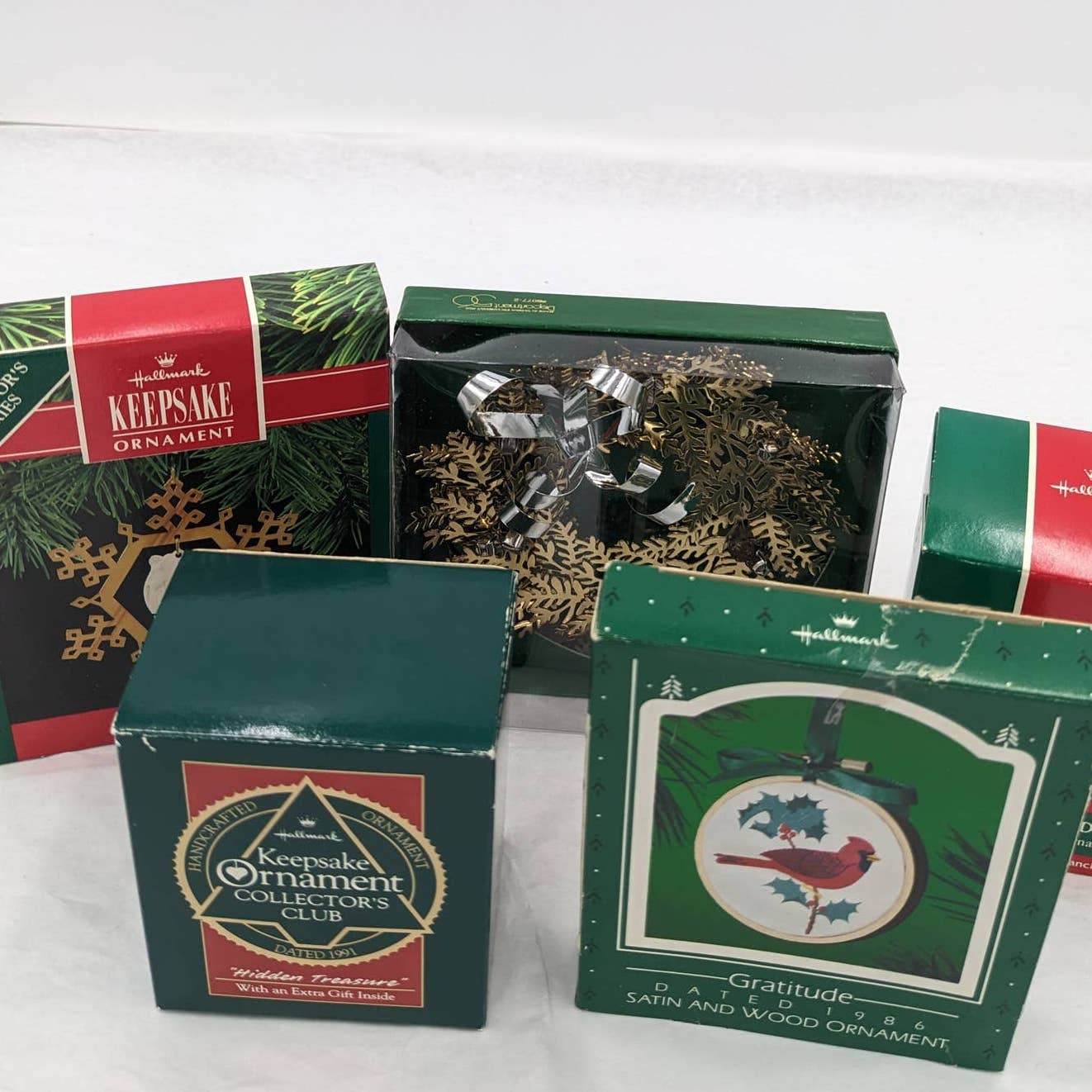 Hallmark Ornaments Vintage Christmas Greatest Story Gratitude Baby Partridge Box