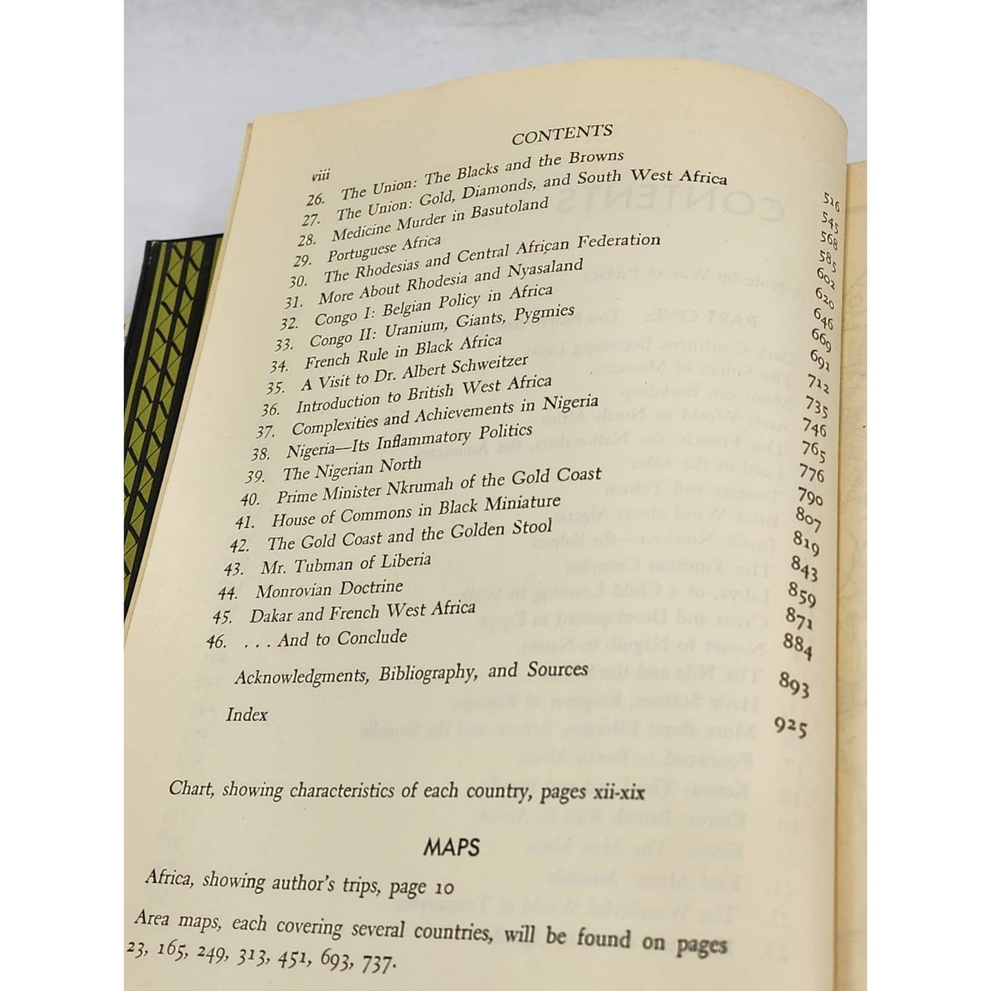 Inside Africa By John Gunther Vintage Book Travel 1955