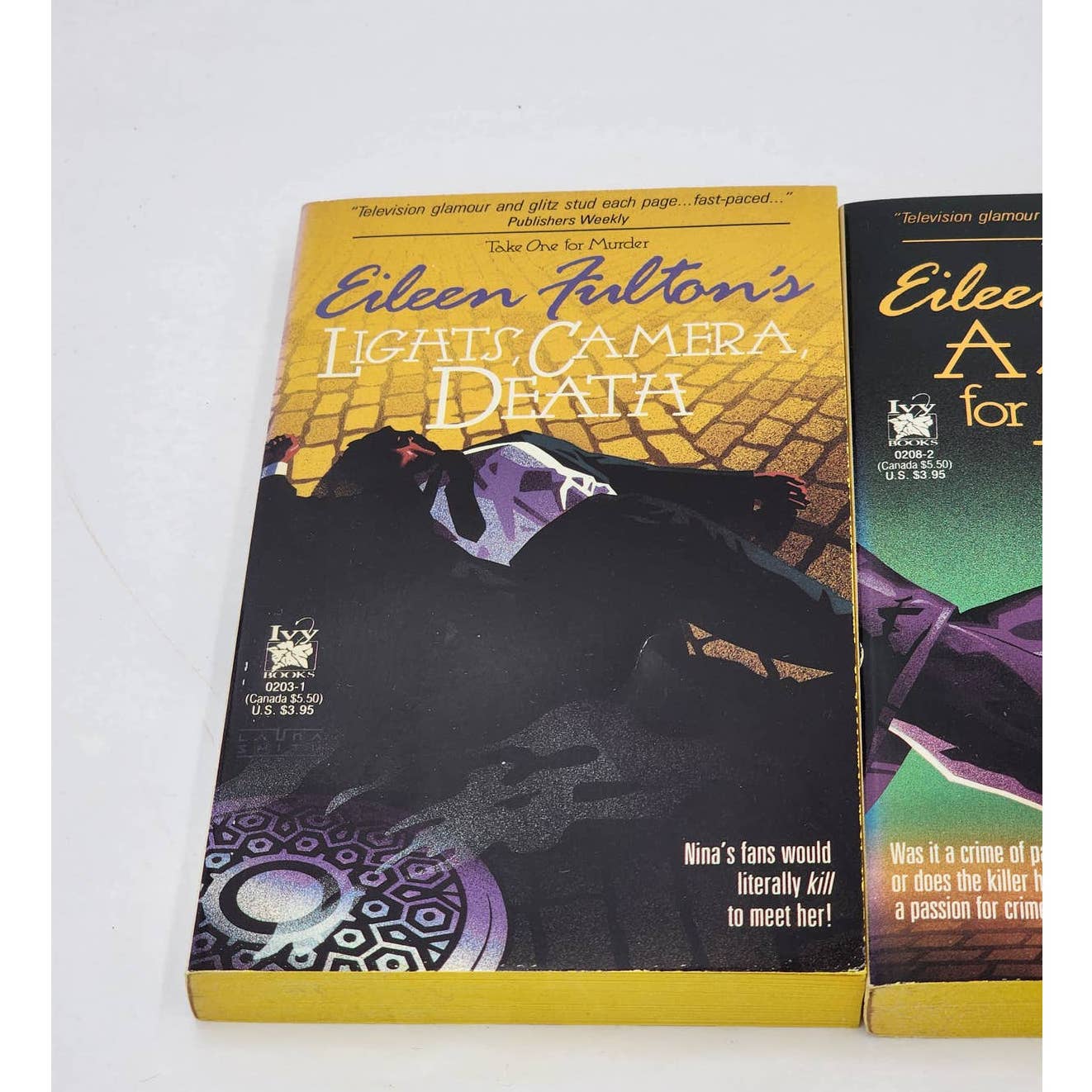 Eileen Fulton Books Lot Vintage Paperback Take One For Murder Mystery Soap 1980s