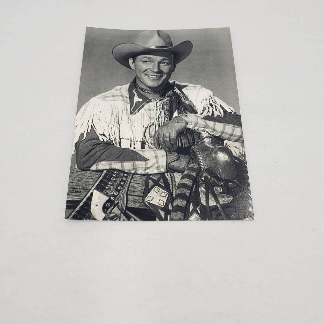 VTG Roy Rogers Dale Evans Museum Happy Trails Theater B&W Postcard Cowboy RPPC