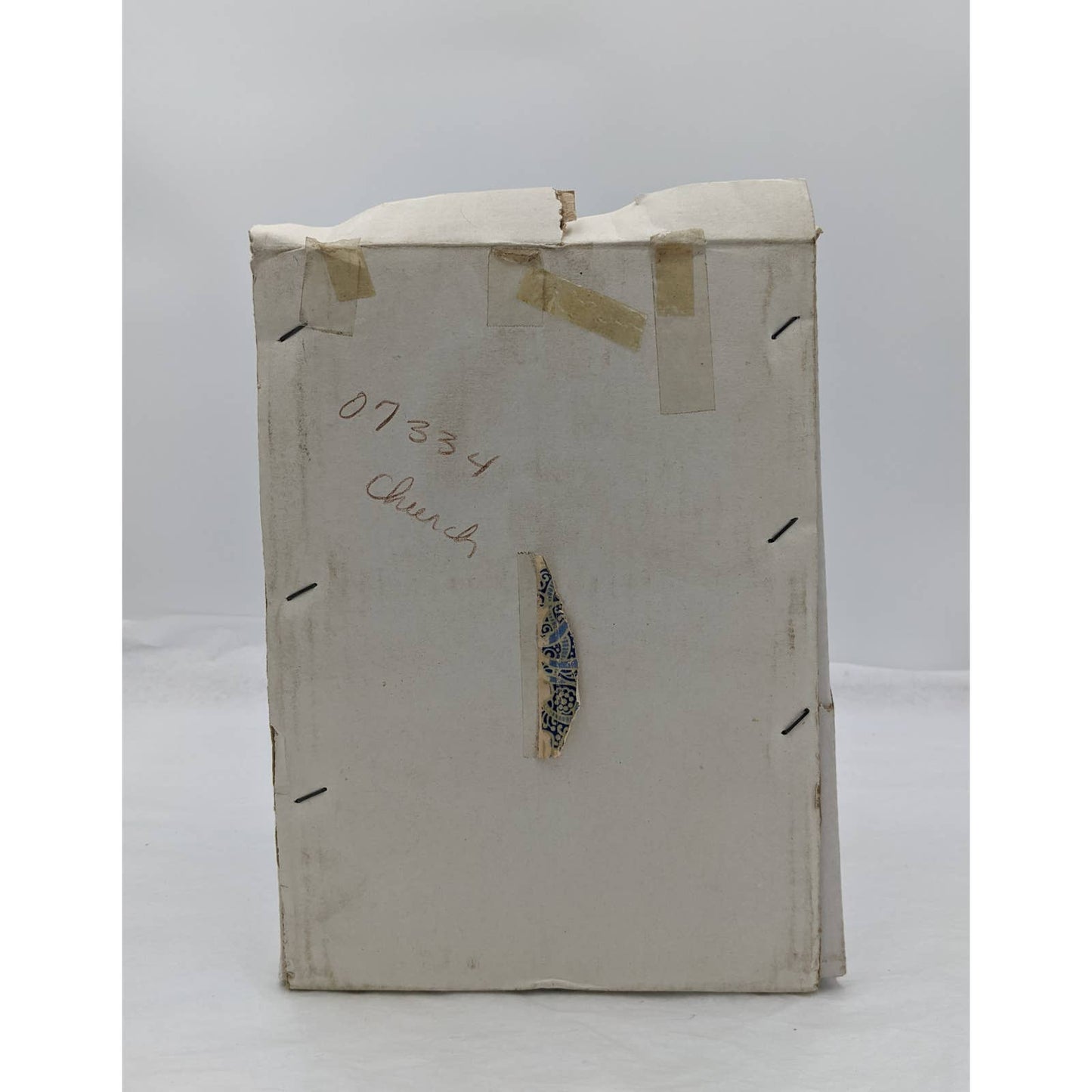 Lefton Vintage Fellowship Church 1989 07334 Christmas Village Colonial W/Box