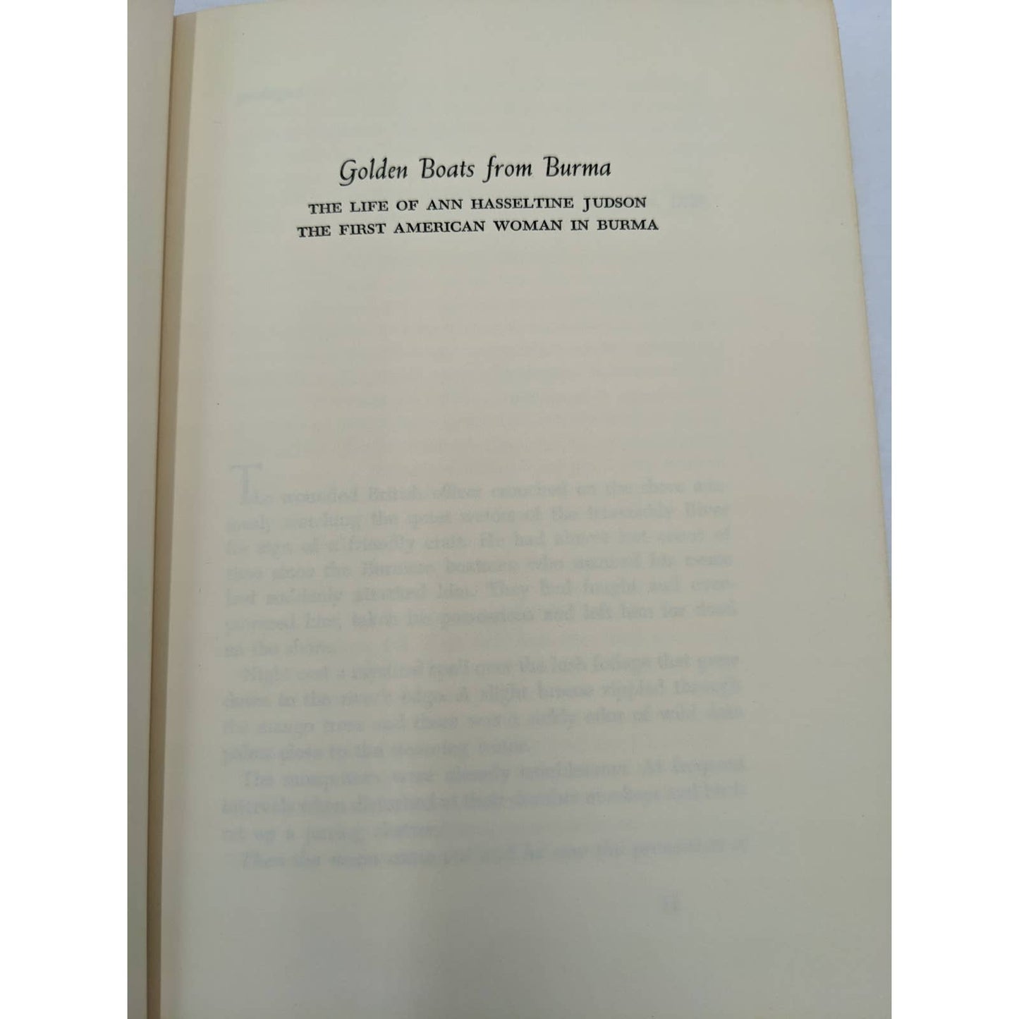 Golden Boats From Burma Life Ann Hasseltine Judson By Gordon Langley Hall 1961