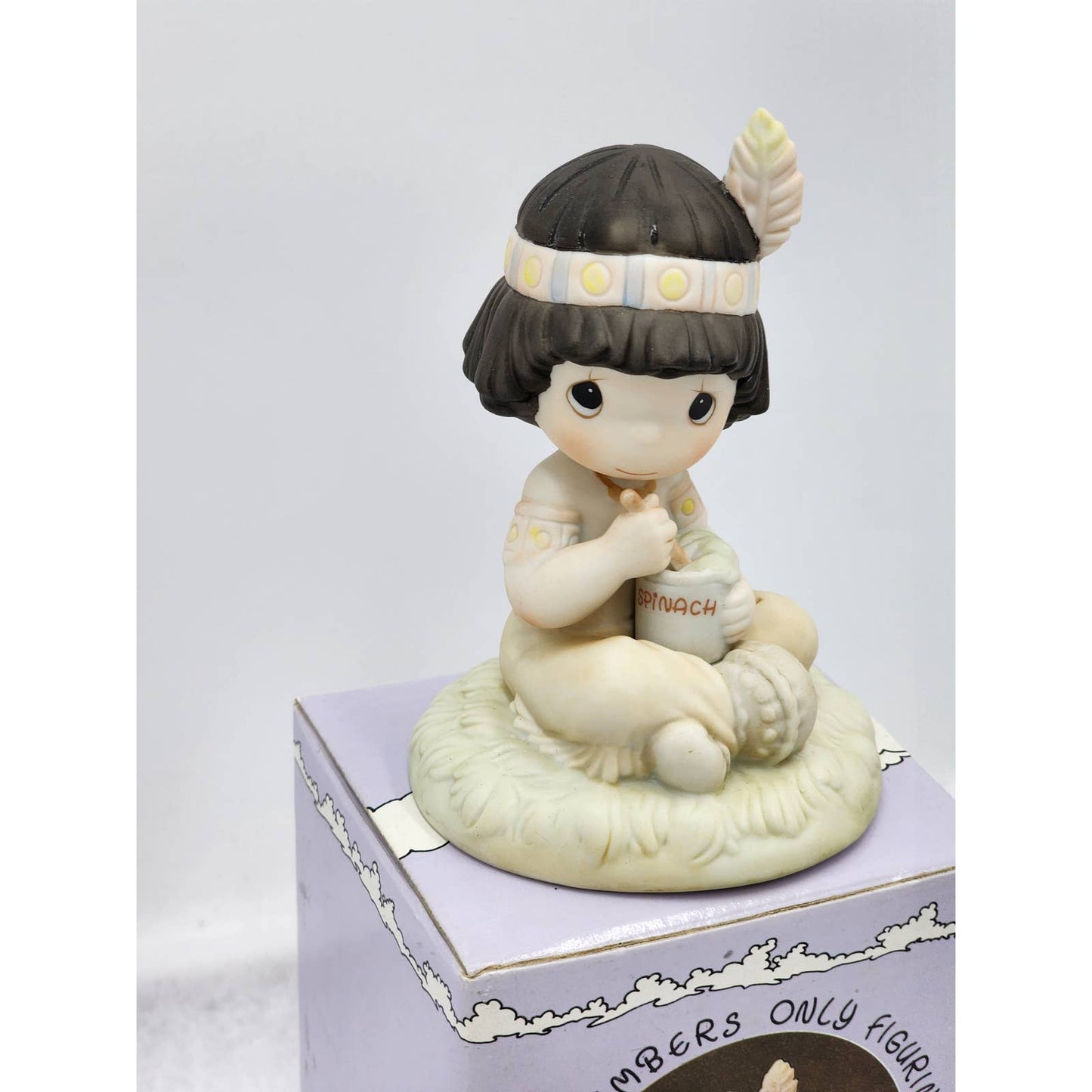 Precious Moments Figurine Lord Keep Me In Teepee Top Shape 1991 Vintage Box Tag