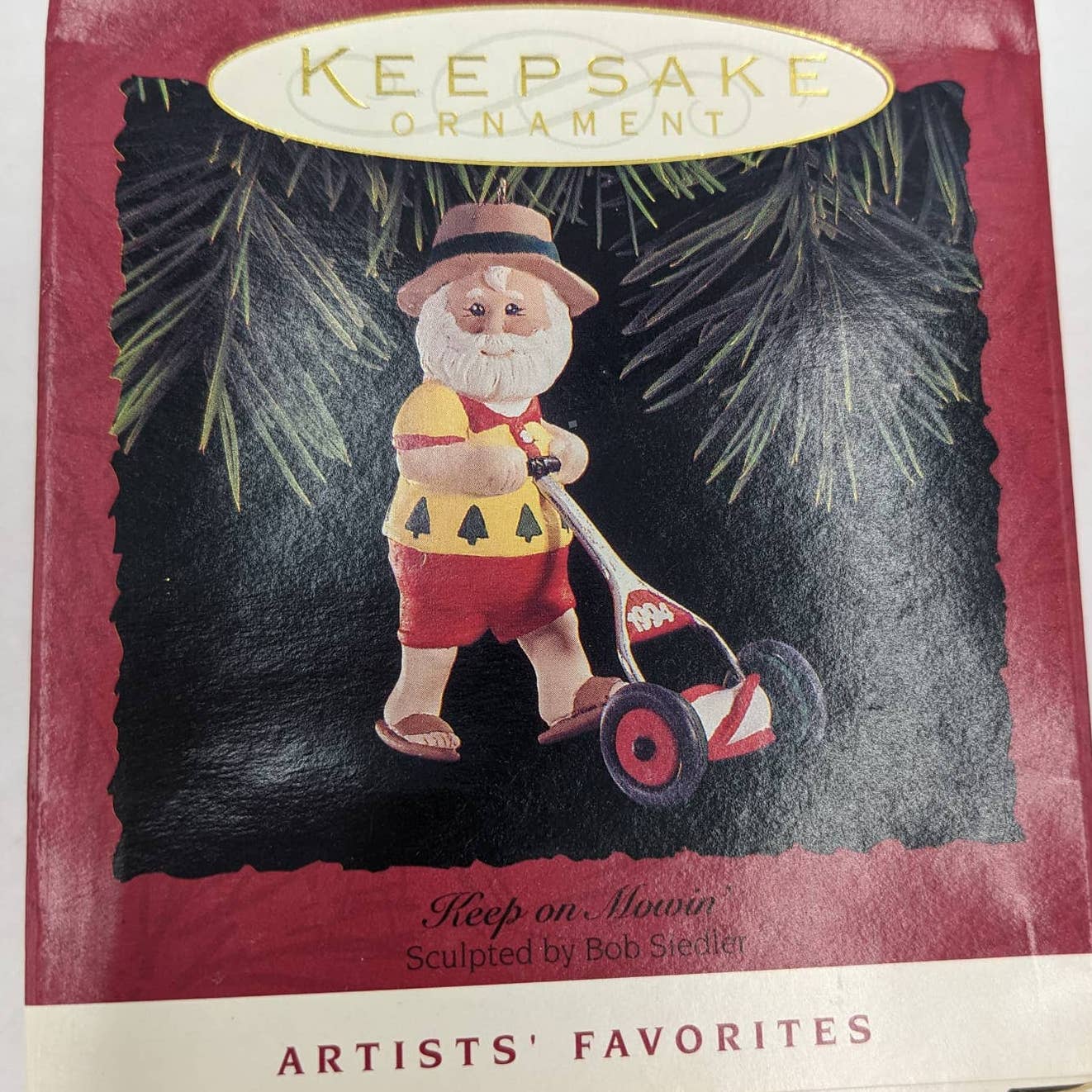 Hallmark Ornaments Vintage Lot Santa Blimp Keep On Mowing Jolly Christmas W/Box