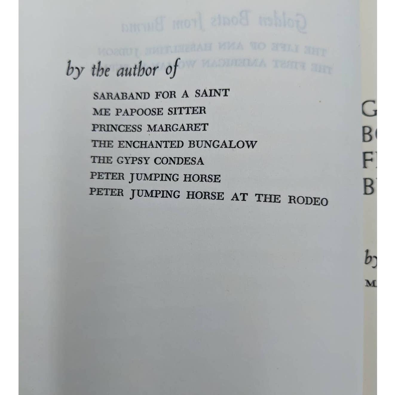 Golden Boats From Burma Life Ann Hasseltine Judson By Gordon Langley Hall 1961