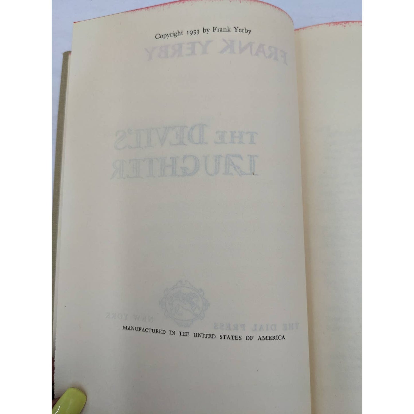 The Devils Laughter By Frank Yerby Vintage Historical Novel 1953