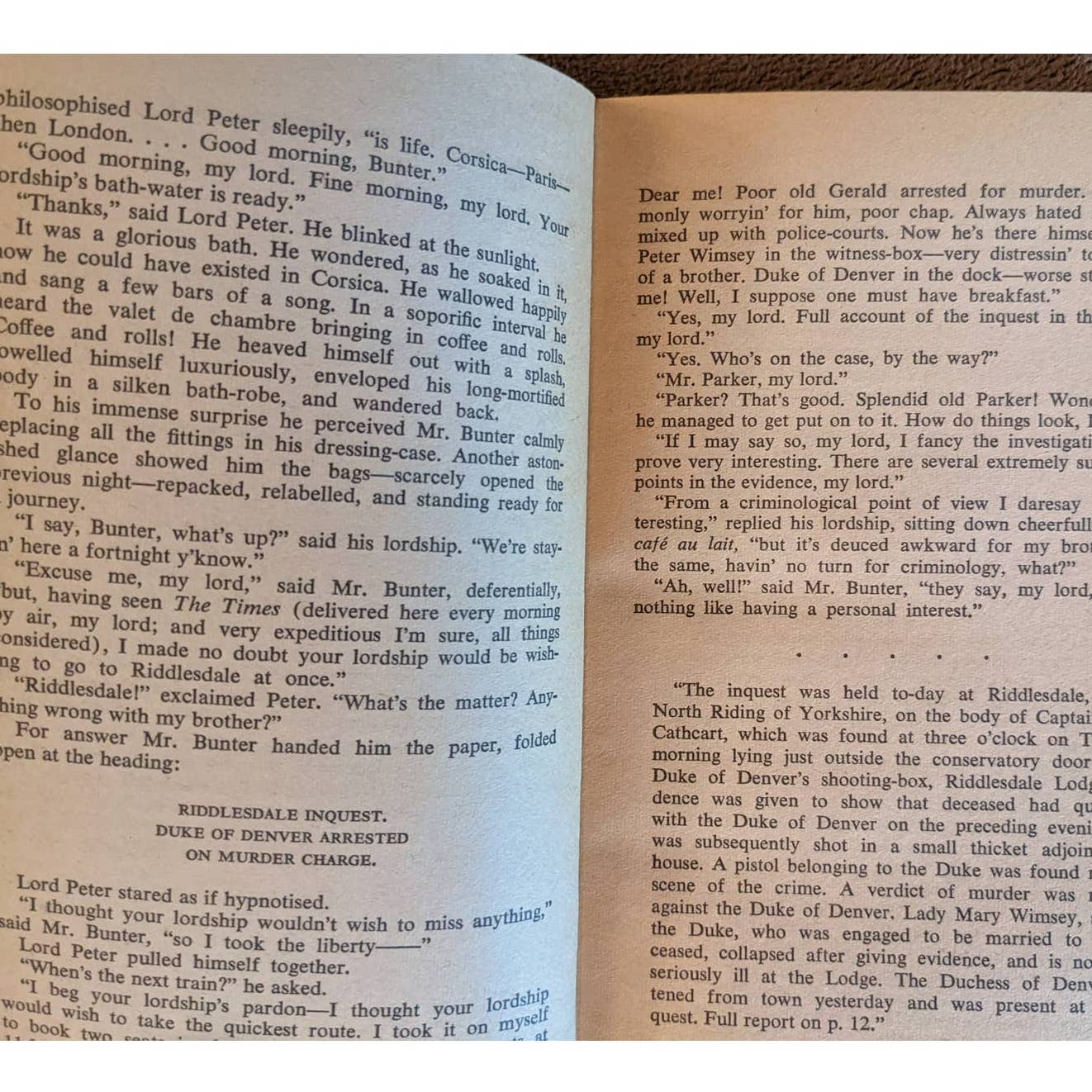 1966 Clouds Of Witness: Lord Peter Wimsey An Avon Mystery By Dorothy L. Sayers