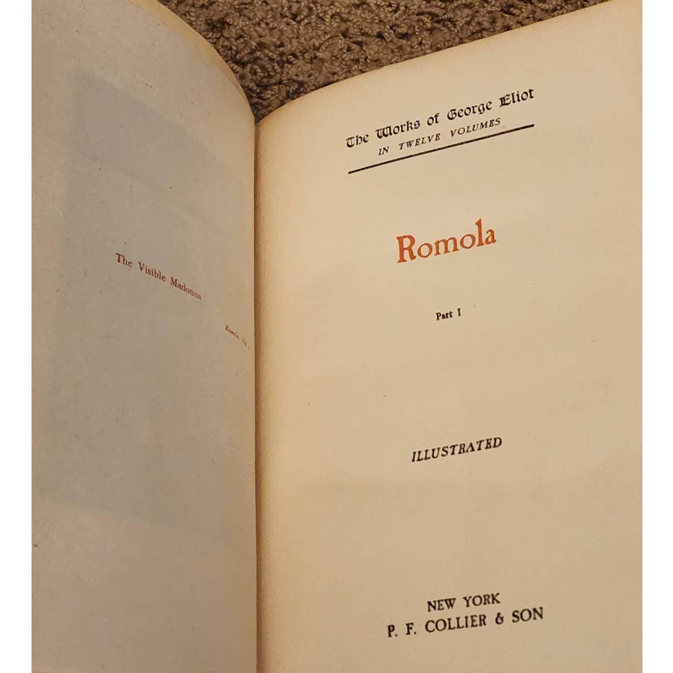 The Works Of George Eliot 9 Volumes Set Antiquarian Antique Books Mary Ann Evans