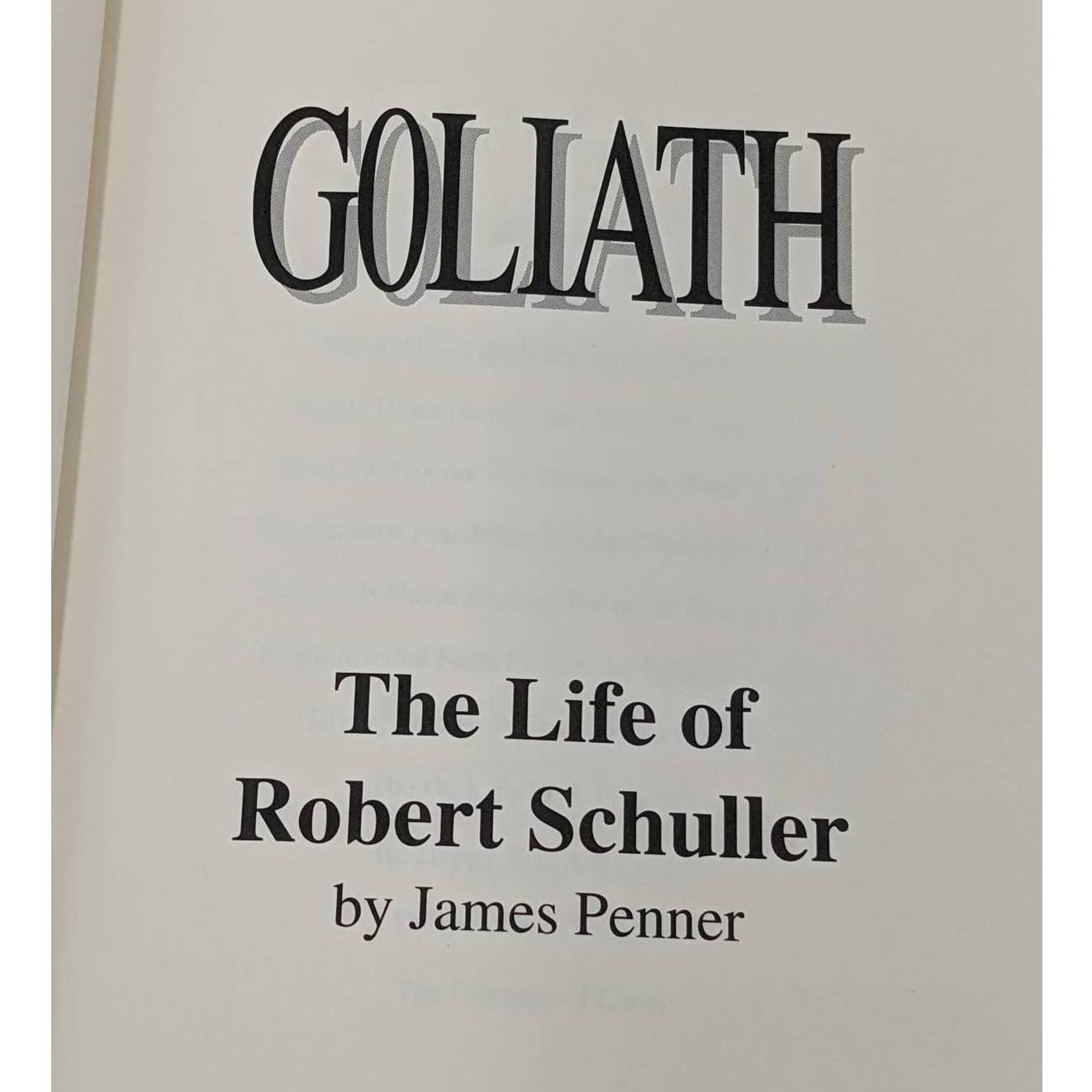 Goliath Life Of Robert Schuller By James Penner Leather Bound Collectors Edition