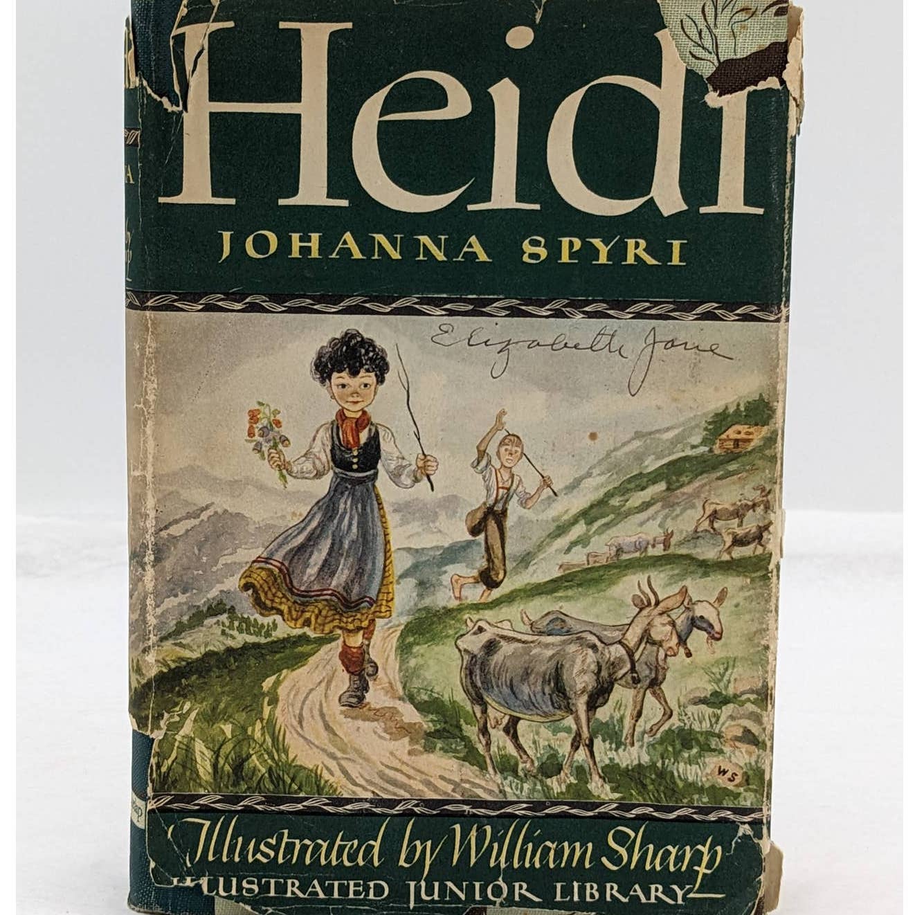Heidi By Johanna Spyri Illustrated By William Sharp Junior Vintage Book 1945