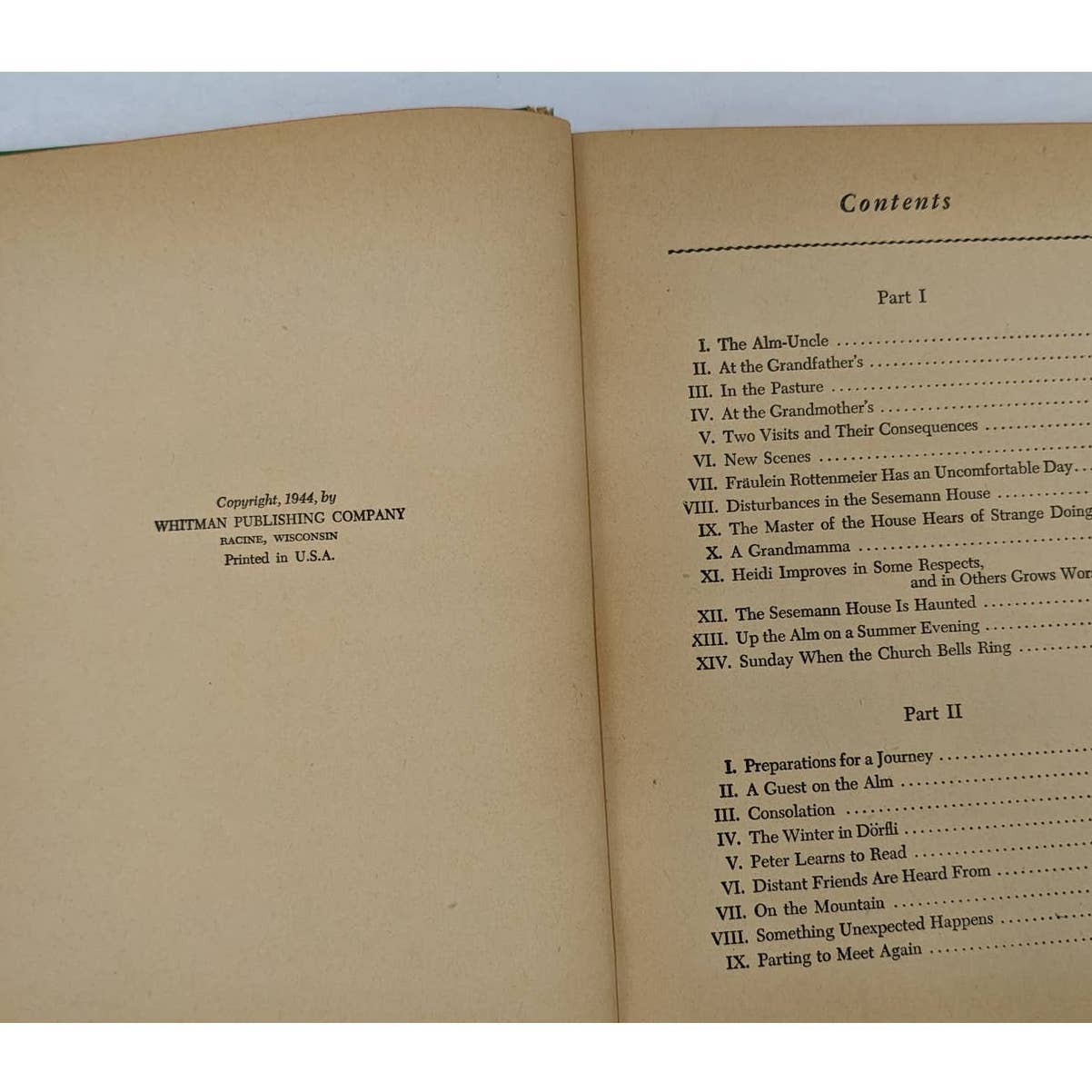 Heidi By Johanna Spyri Illustrated By Arthur Jameson Vintage Book 1944