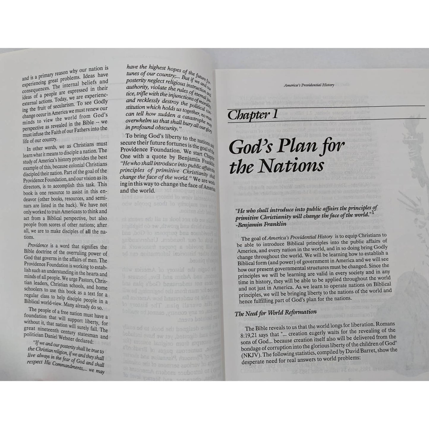 America Providential History Paperback Biblical Principle Education 1989