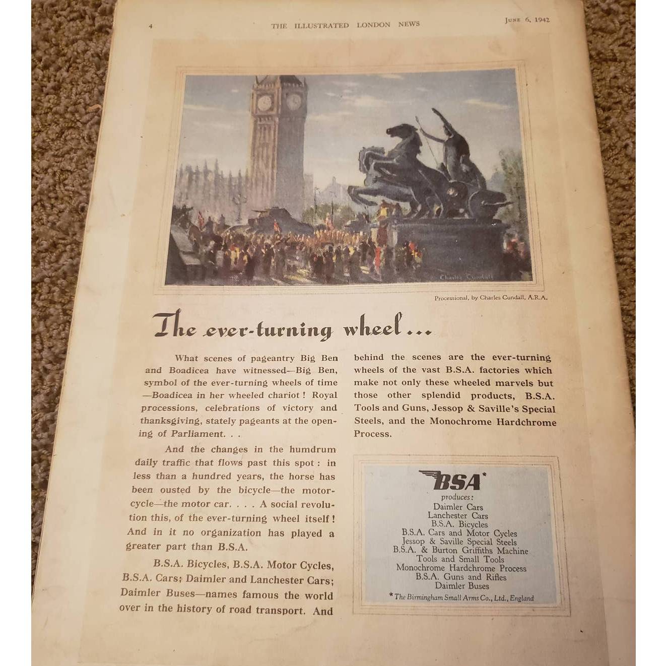 Vintage Illustrated London News Jun 6 1942 Magazine History Vintage Advertising