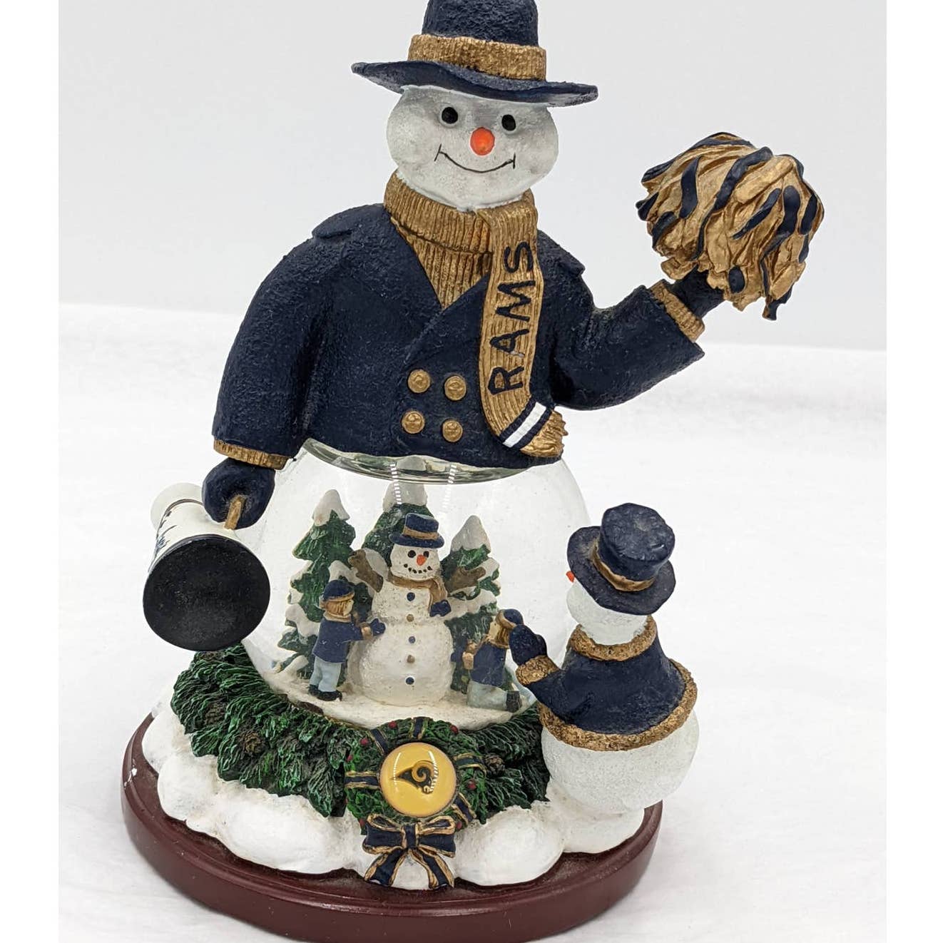 St. Louis Rams Snowman Cheer Snow Globe Second Limited Series 7" Tall