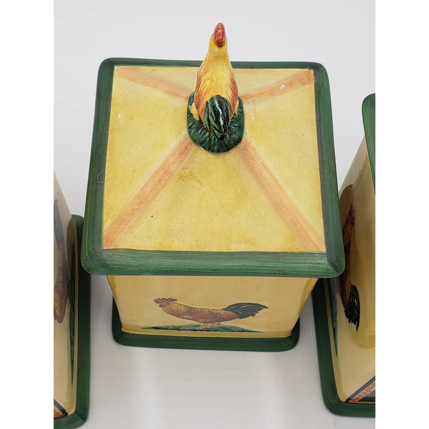 Certified International Rooster Cannisters, Set of 3