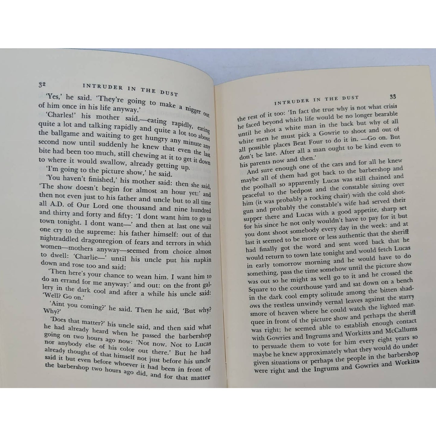 Intruder In The Dust William Faulkner Vintage Early Edition Gothic Fiction 1948