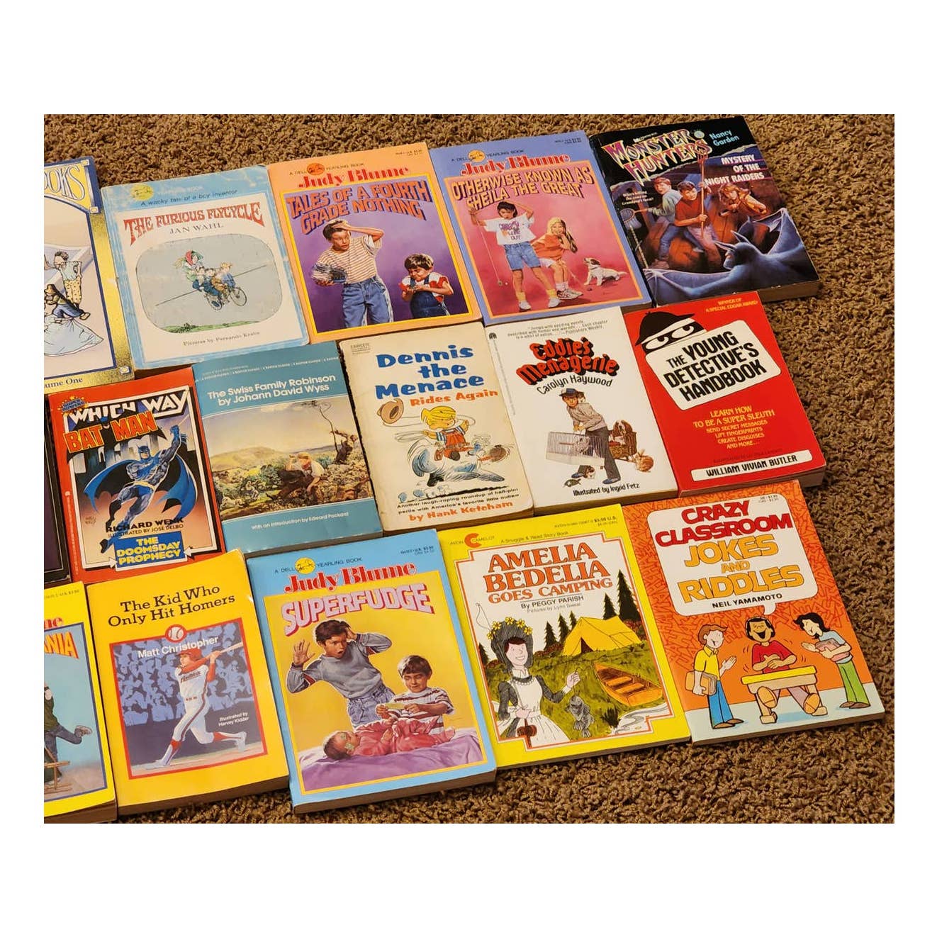 Kids Childrens Books Judy Blume Novels Mixed Lot 16 With Dell Yearling Books