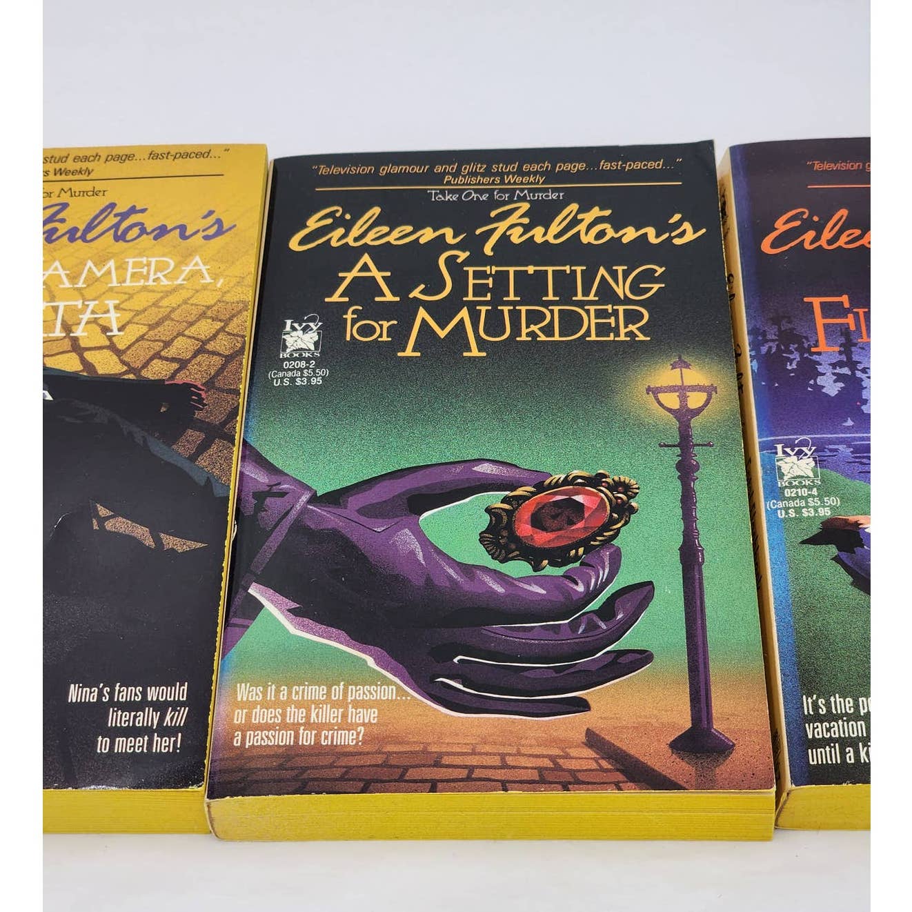 Eileen Fulton Books Lot Vintage Paperback Take One For Murder Mystery Soap 1980s
