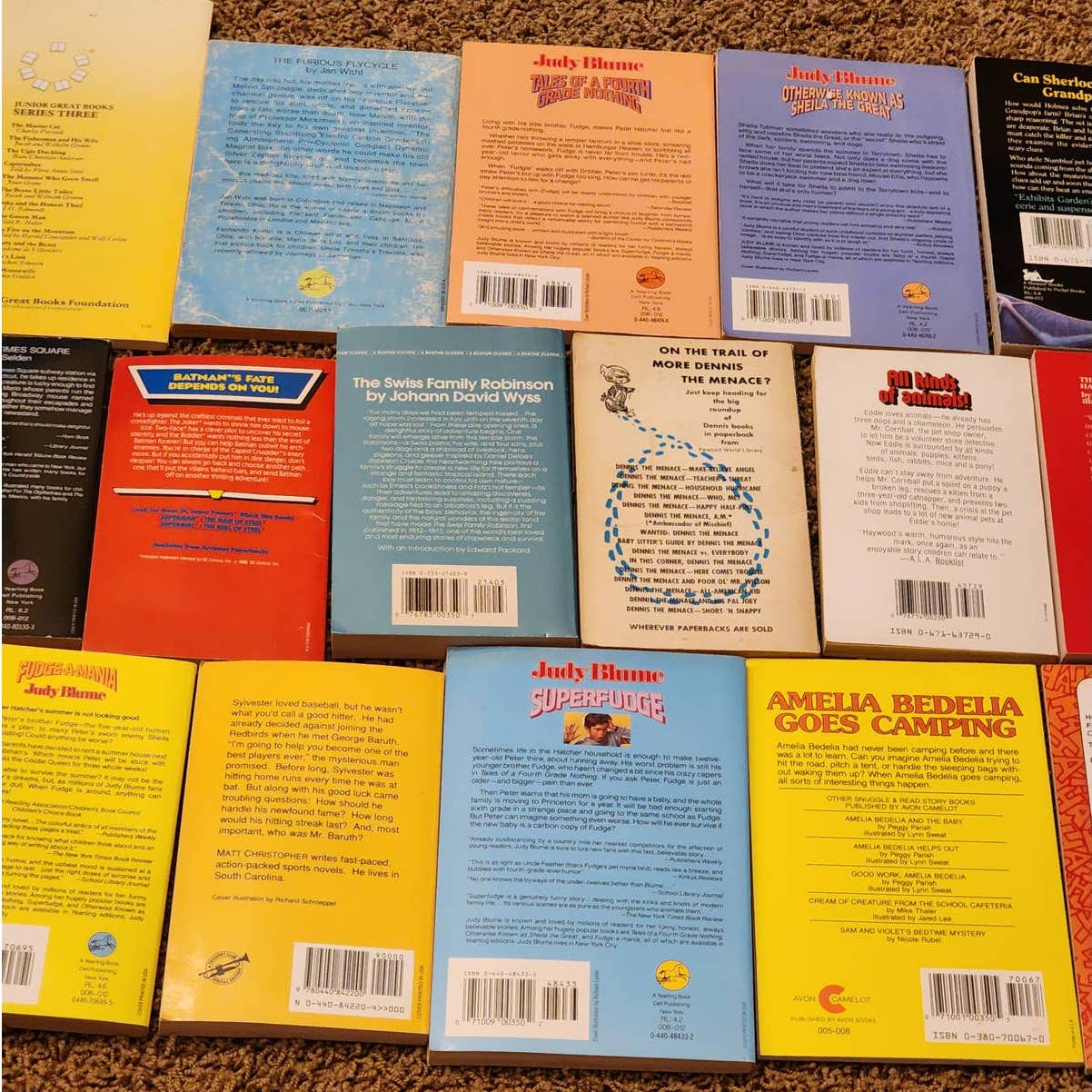 Kids Childrens Books Judy Blume Novels Mixed Lot 16 With Dell Yearling Books