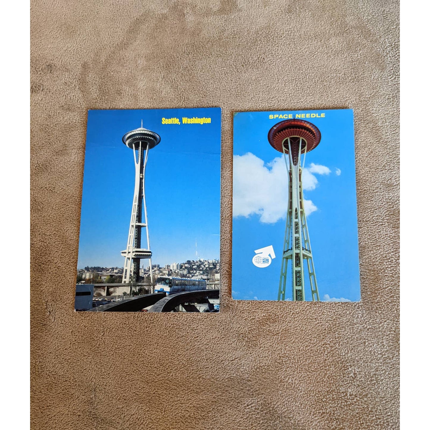 Vintage Seattle World Fair Postcard Lot Washington Opera House, Alweg Monorail