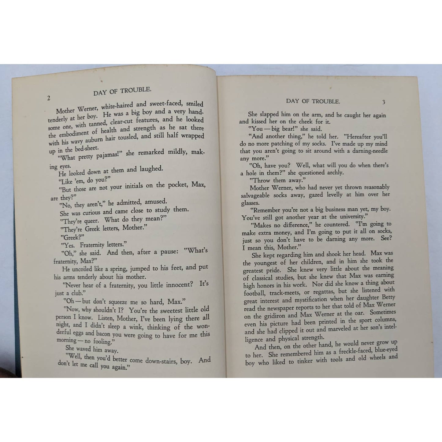 Day Of Trouble By G.L. Wind Vintage Novel Book 1931