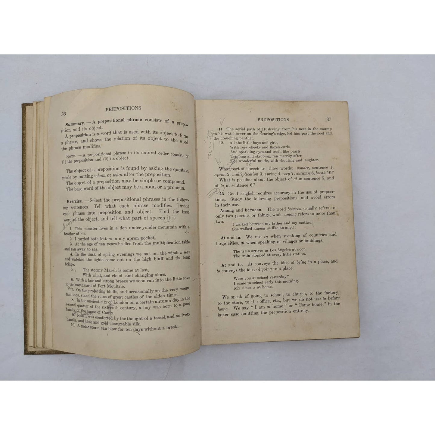 Kimballs English Grammar By Lillian Kimball Antiquarian Teaching Education 1912