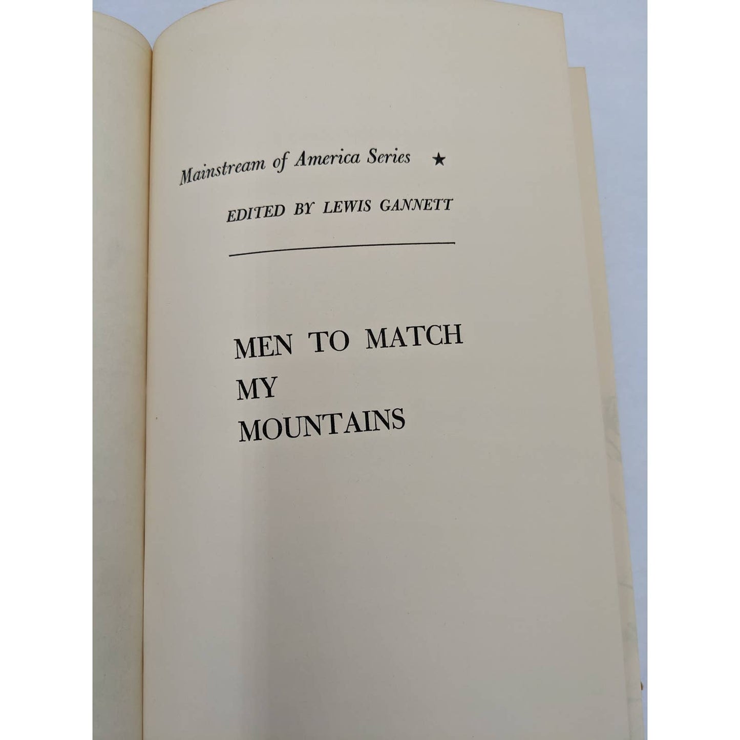 Men To Match My Mountains By Irving Stone Far West 1840-1900 Vintage Book 1956