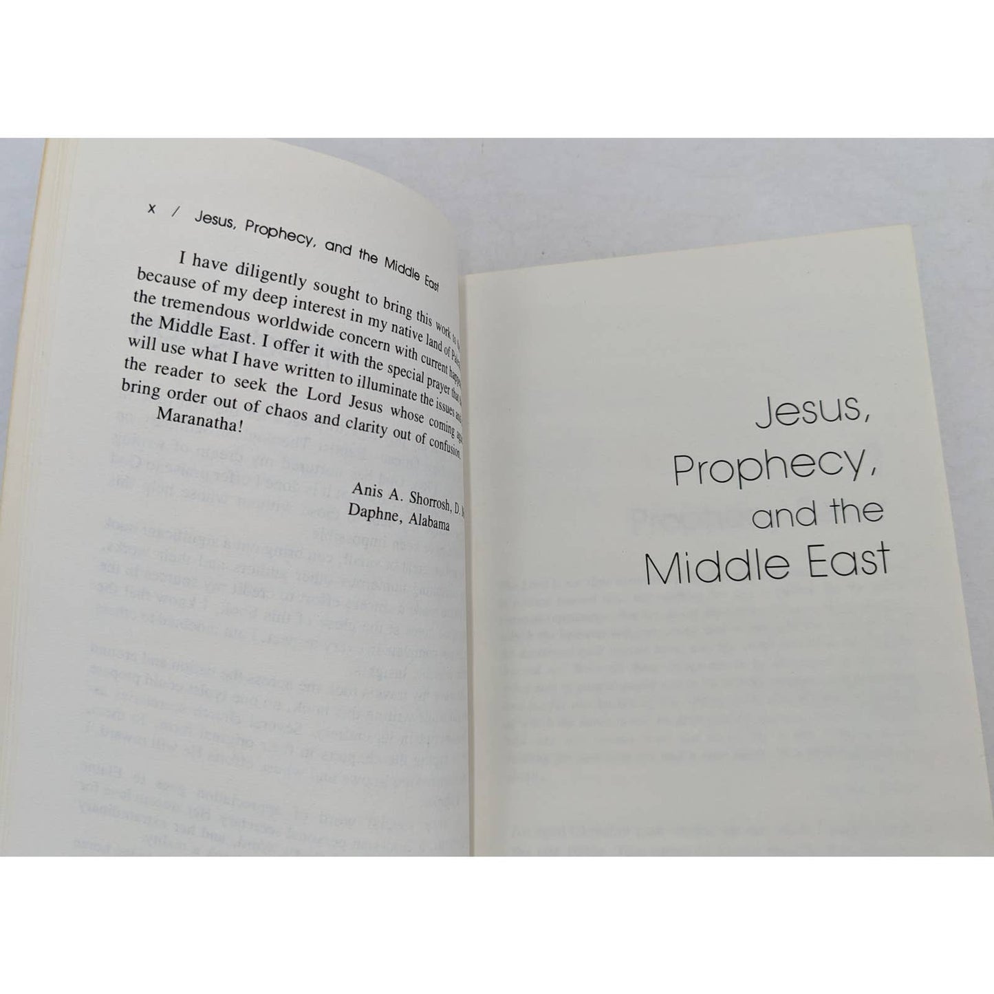 Jesus, Prophecy, And The Middle East By Dr. Anis A. Shorrosh Vintage Paperback