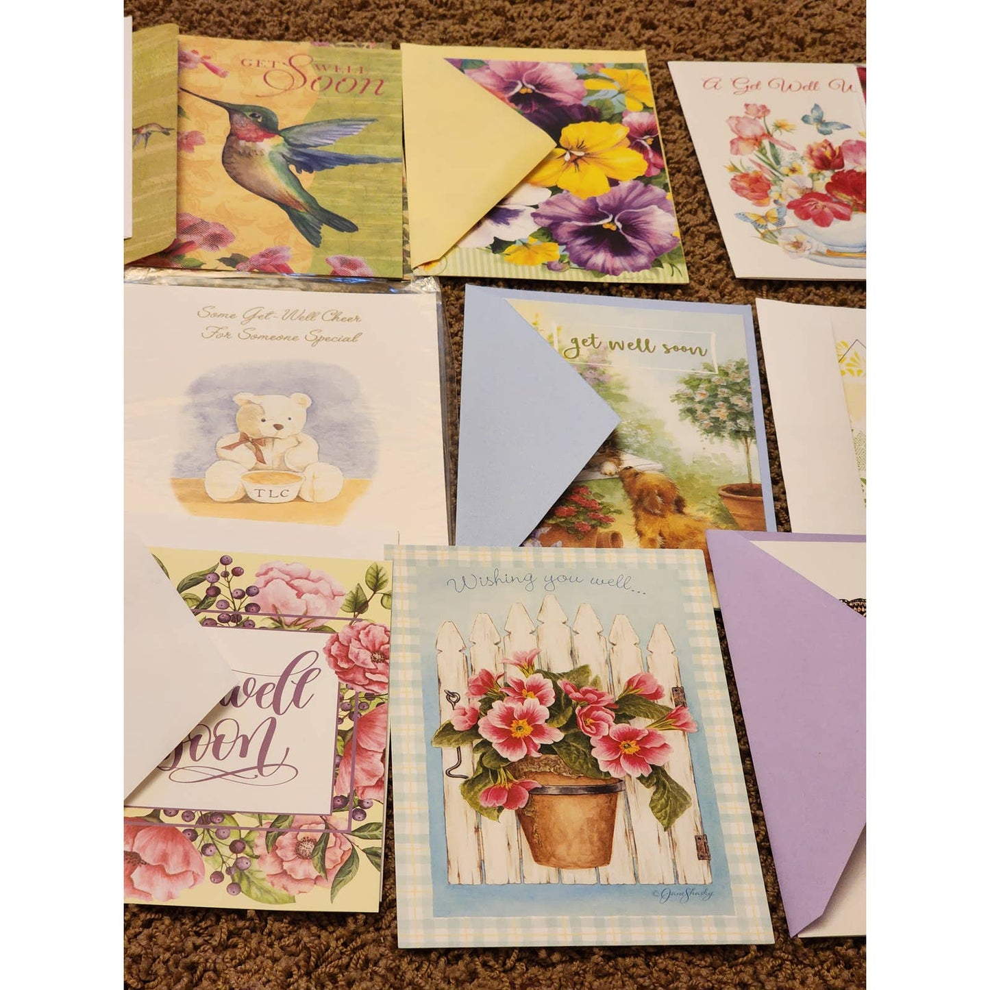 Get Well Cards Vintage Greeting Cards Assortment Mixed Lot Wishing Well 18 Cards