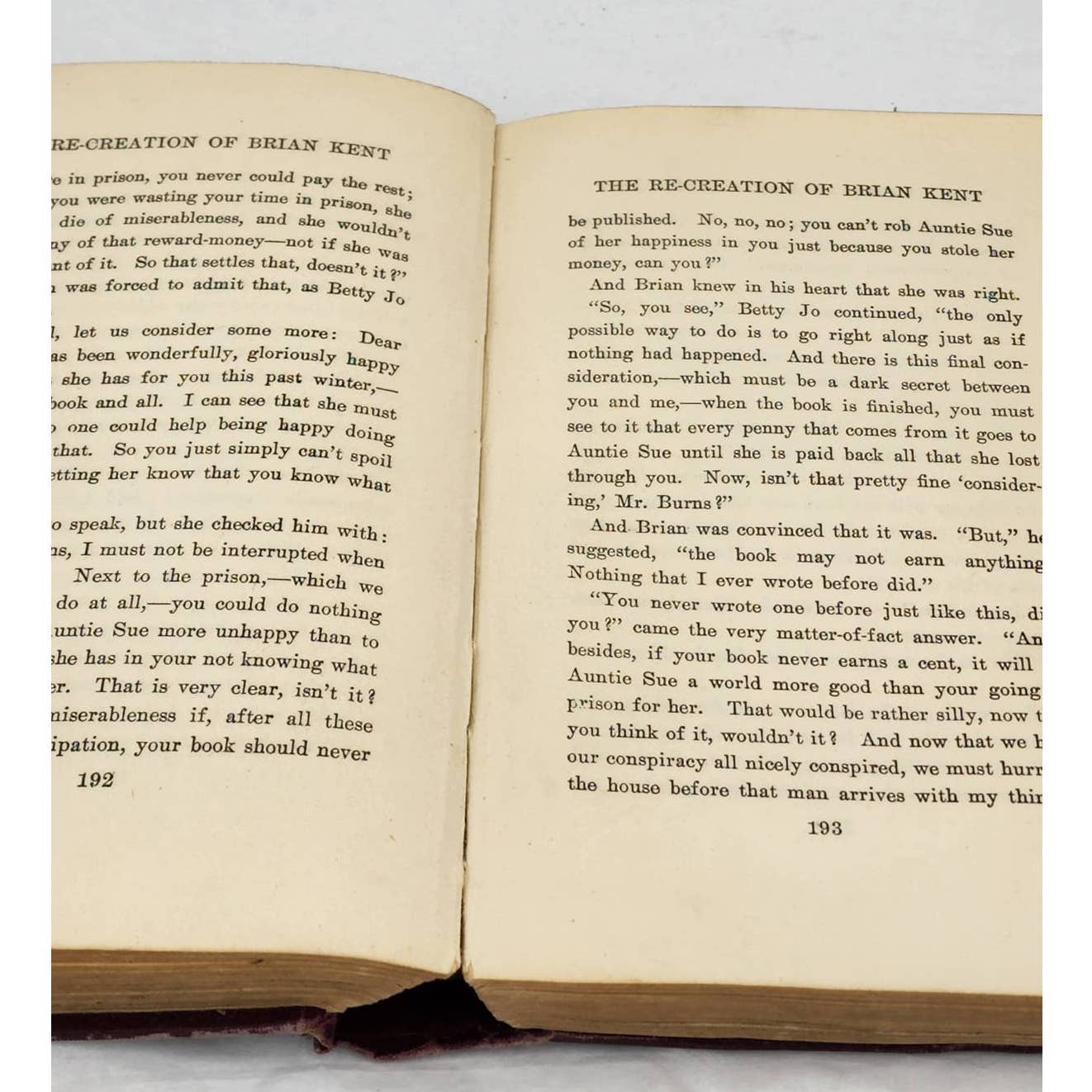 The Re-Creation Of Brian Kent By Harold Bell Wright Novel First Edition 1919