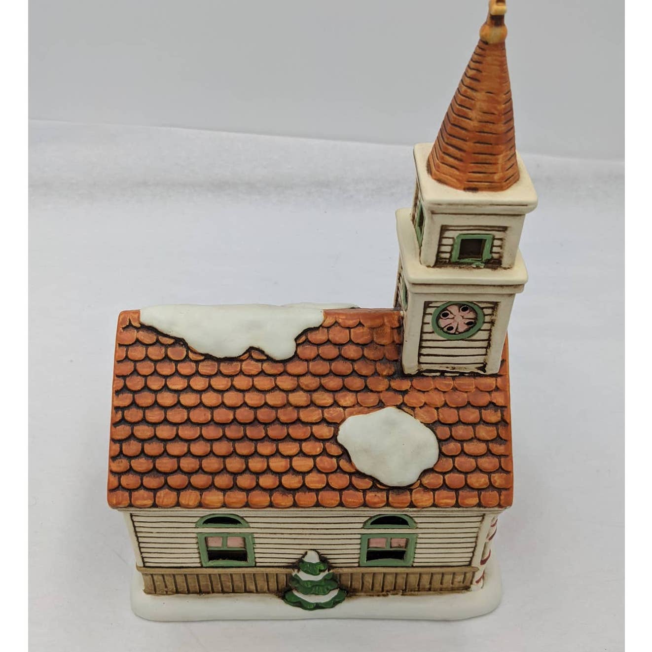 Lefton Vintage Fellowship Church 1989 07334 Christmas Village Colonial W/Box