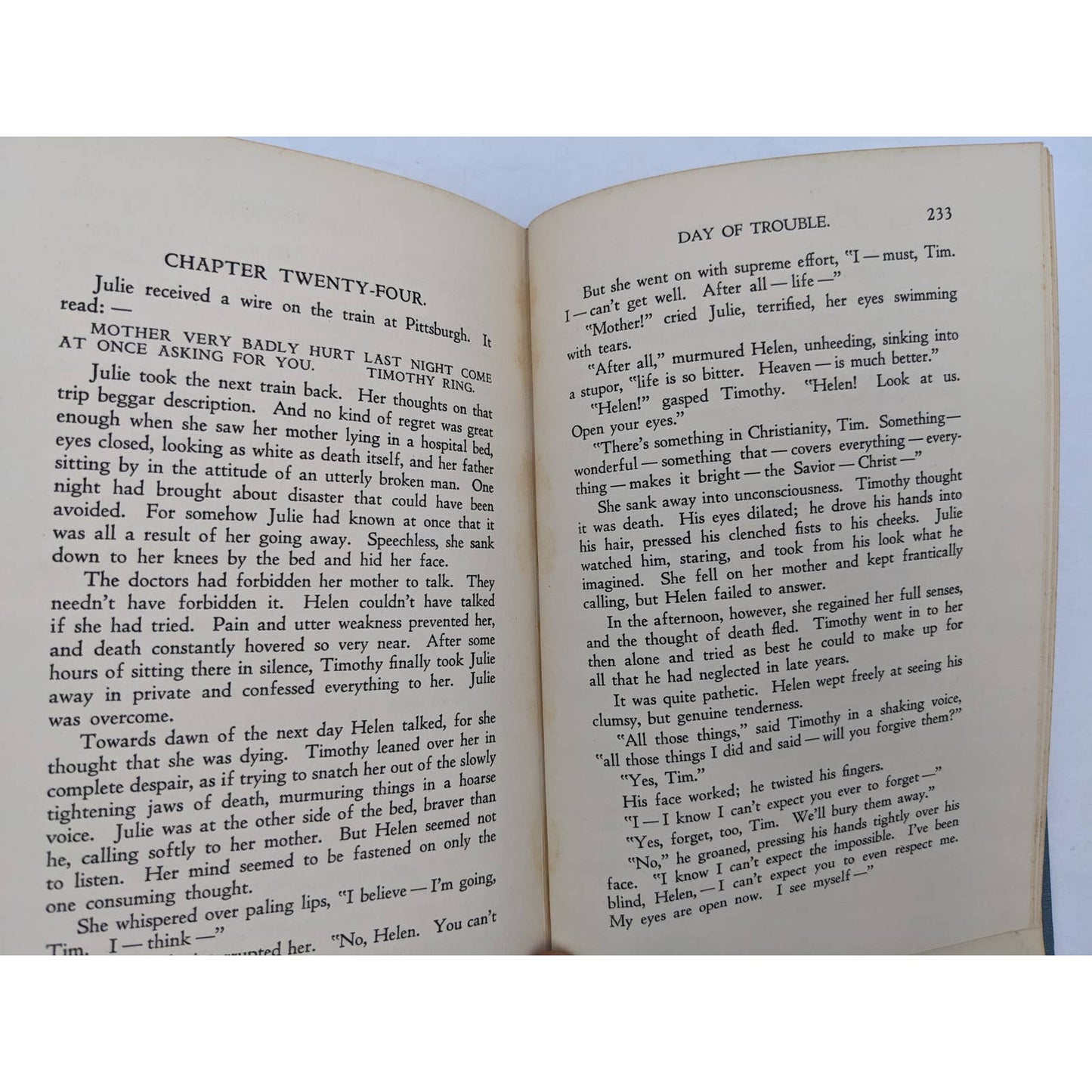 Day Of Trouble By G.L. Wind Vintage Novel Book 1931