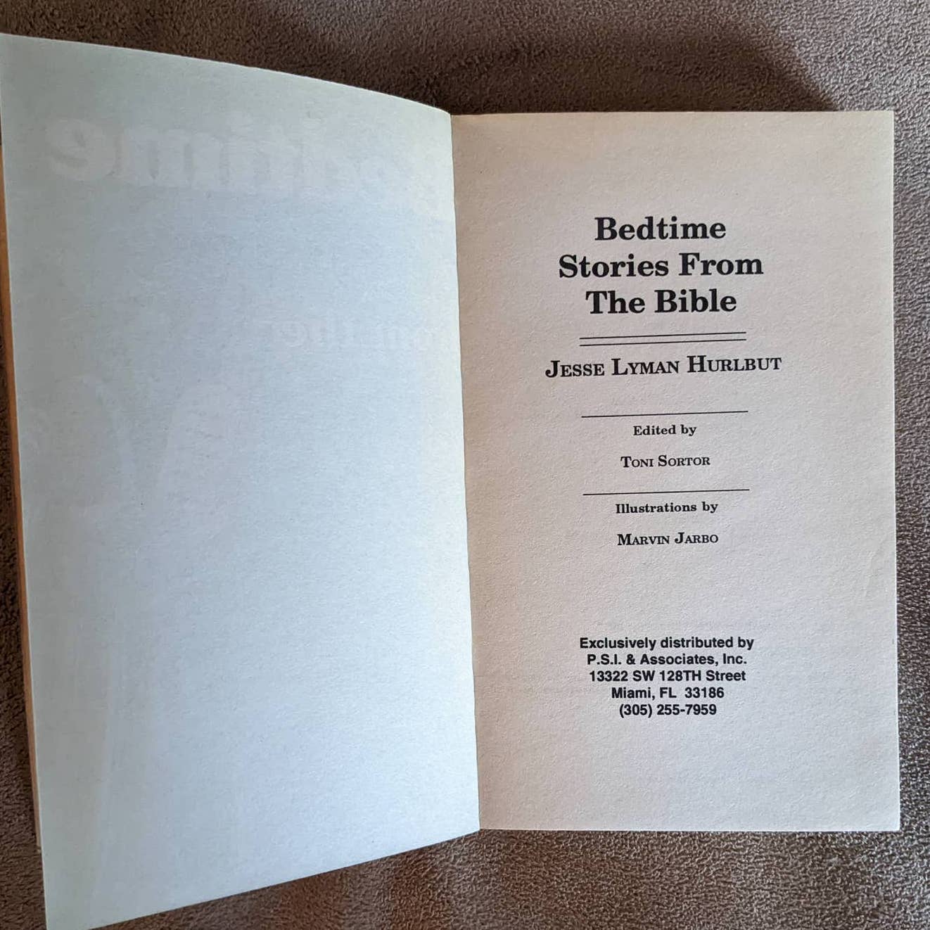 Bedtime Stories From The Bible -Jesse Lyman Hurlbut Vintage 1994 Childrens Bible