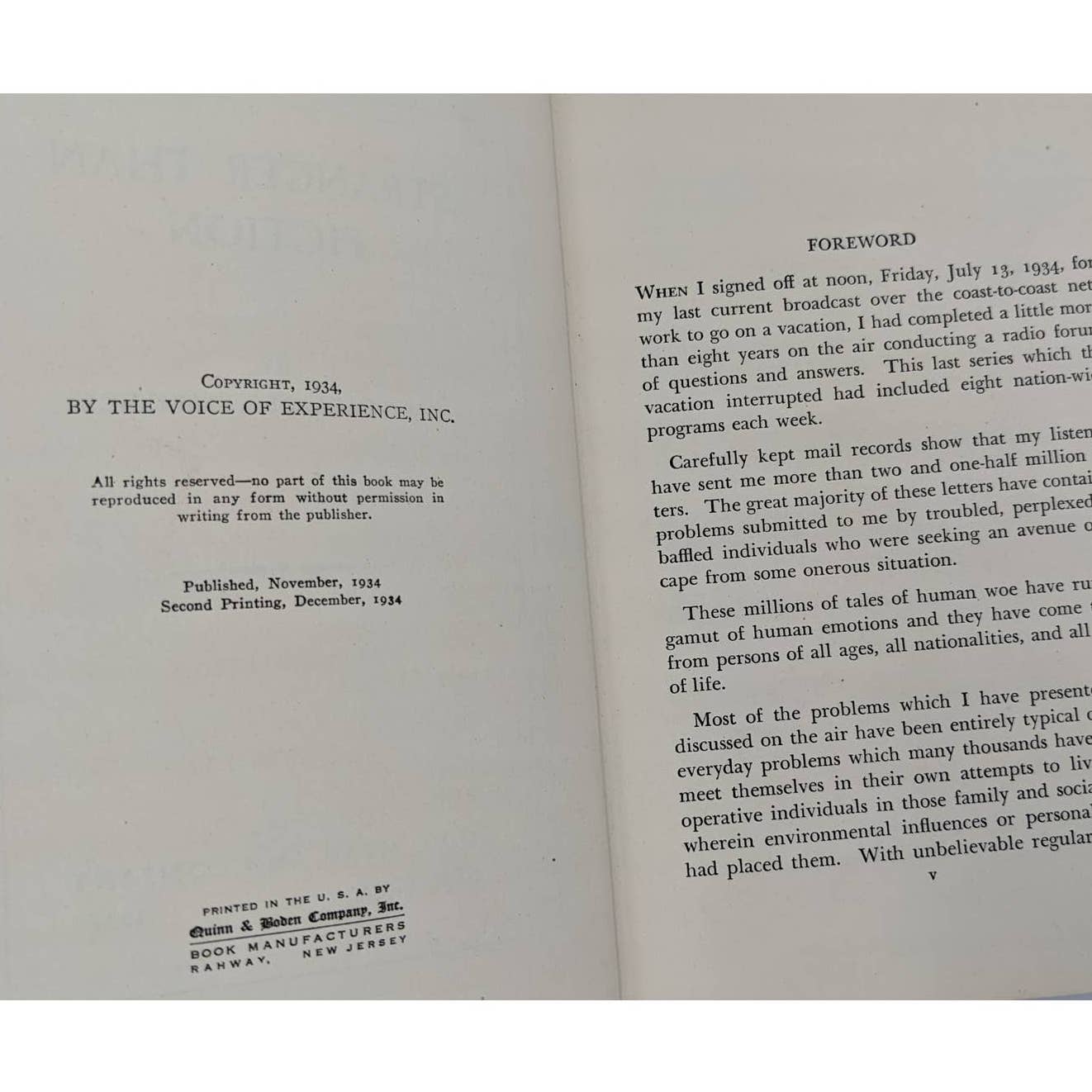 Stranger Than Fiction By The Voice Of Experience Vintage Novel 1934