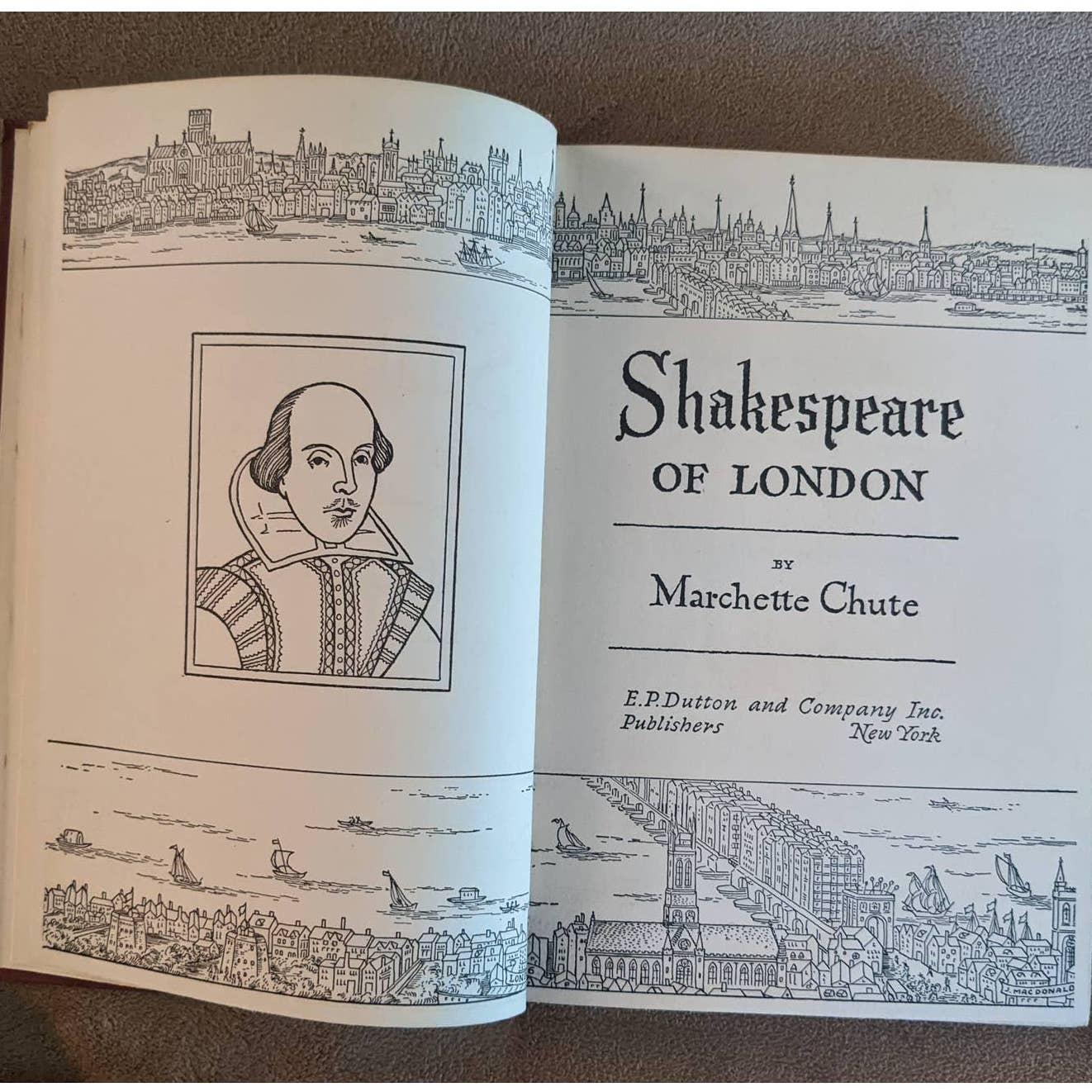 Vintage Shakespeare Of London First Edition Book 1949 By Marchette Chute