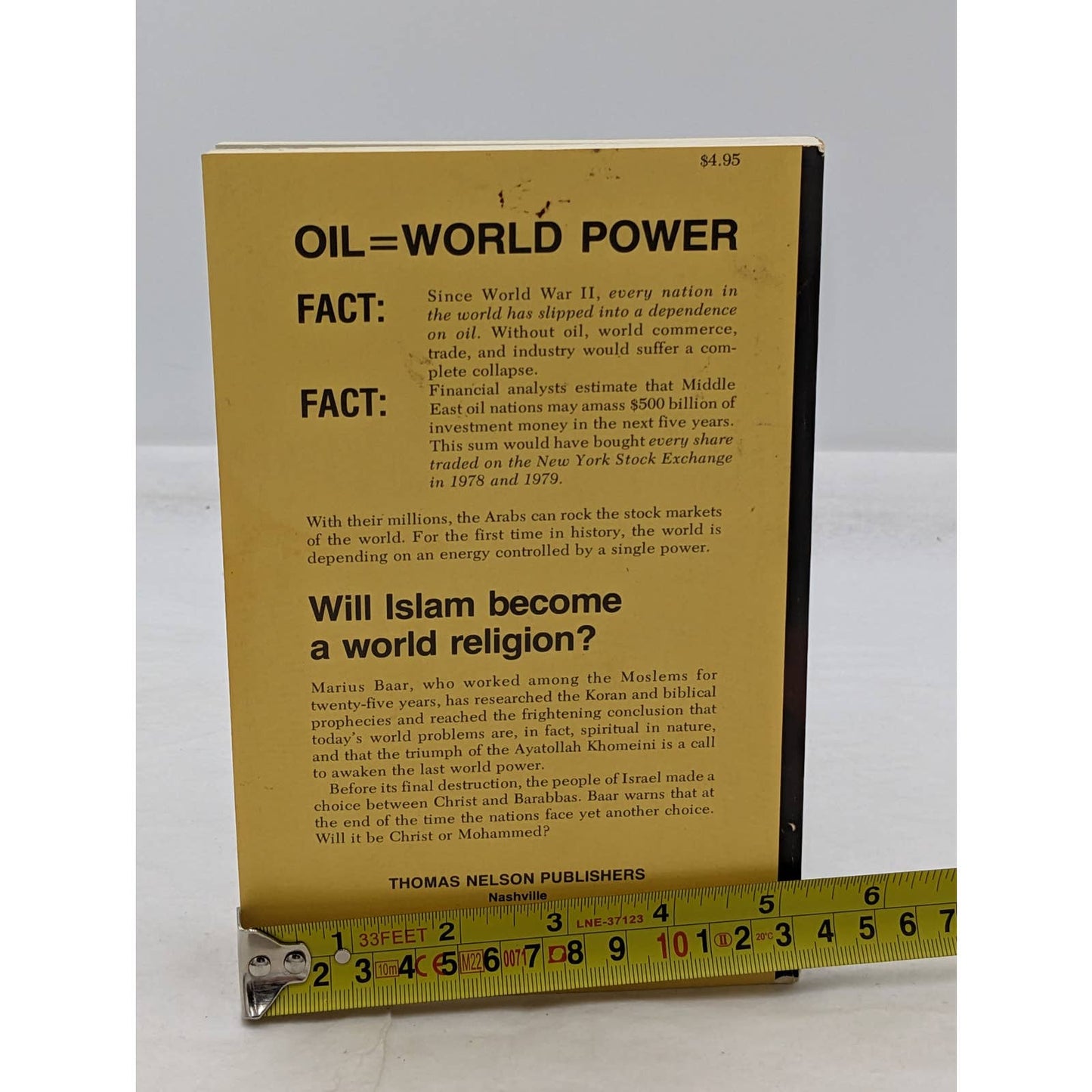 Unholy War By Marius Baar Armageddon End Times AntiChrist Prophecy Vintage 1980