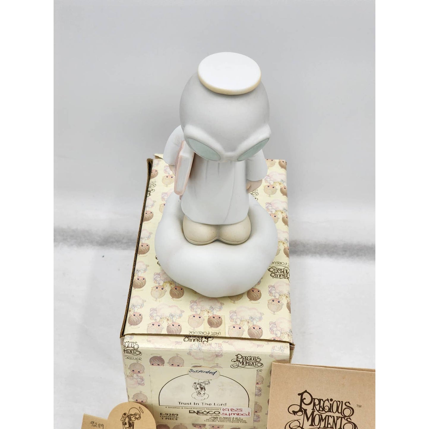 Precious Moments Figurine Trust In The Lord Vintage 1982 E-9289 W/Box Tags