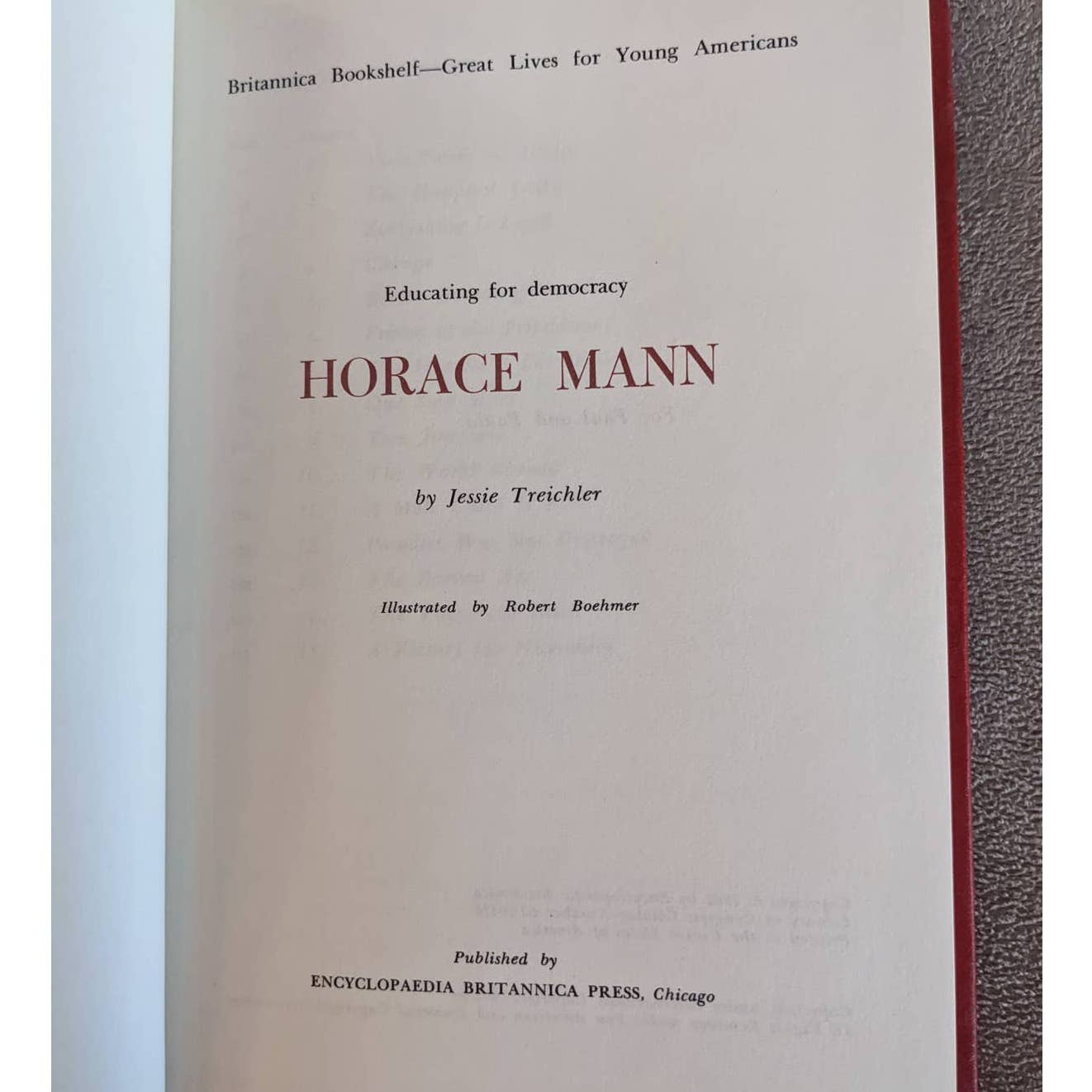 Vintage 1960s Britannica Great Lives Series 13 Volume Alfred Fuller, Horace Mann