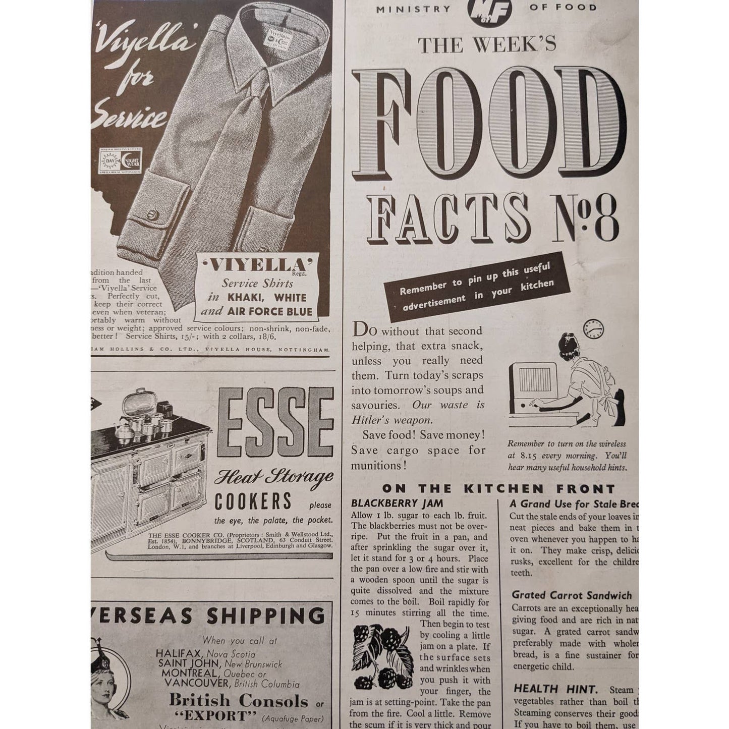 Vintage Illustrated London News Magazine Issue History September 21, 1940