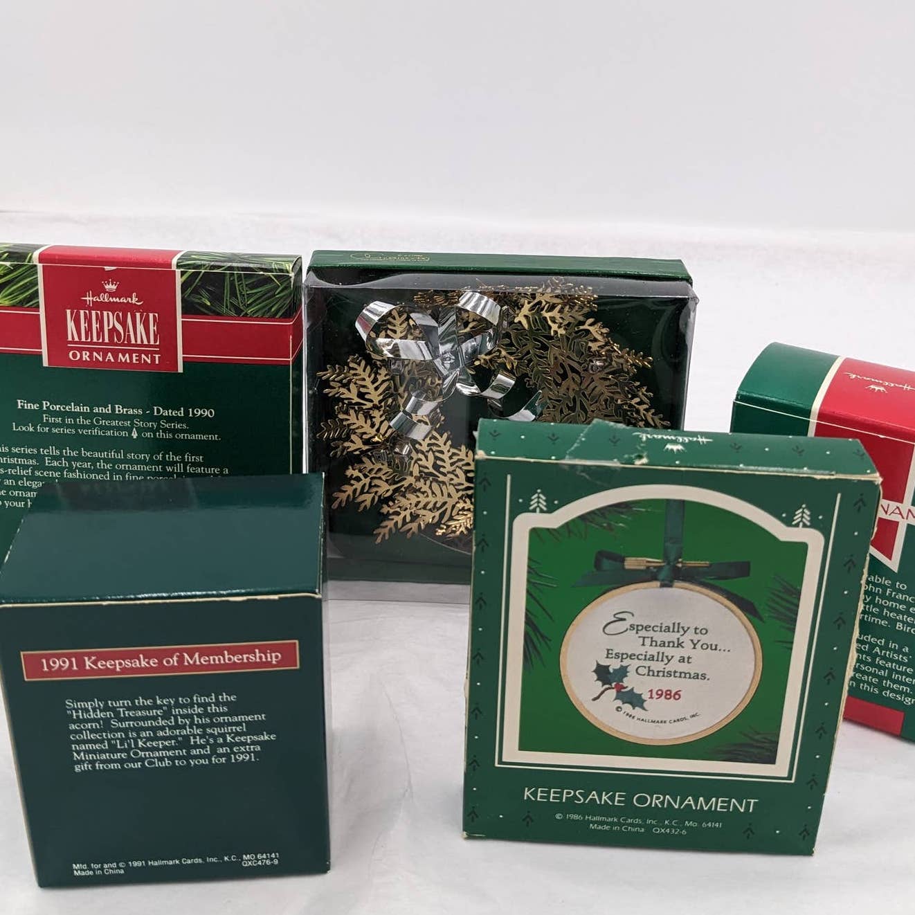 Hallmark Ornaments Vintage Christmas Greatest Story Gratitude Baby Partridge Box