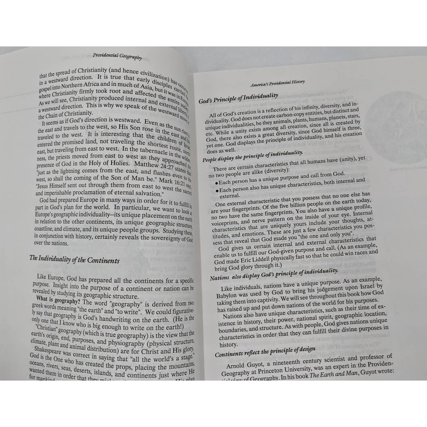 America Providential History Paperback Biblical Principle Education 1989